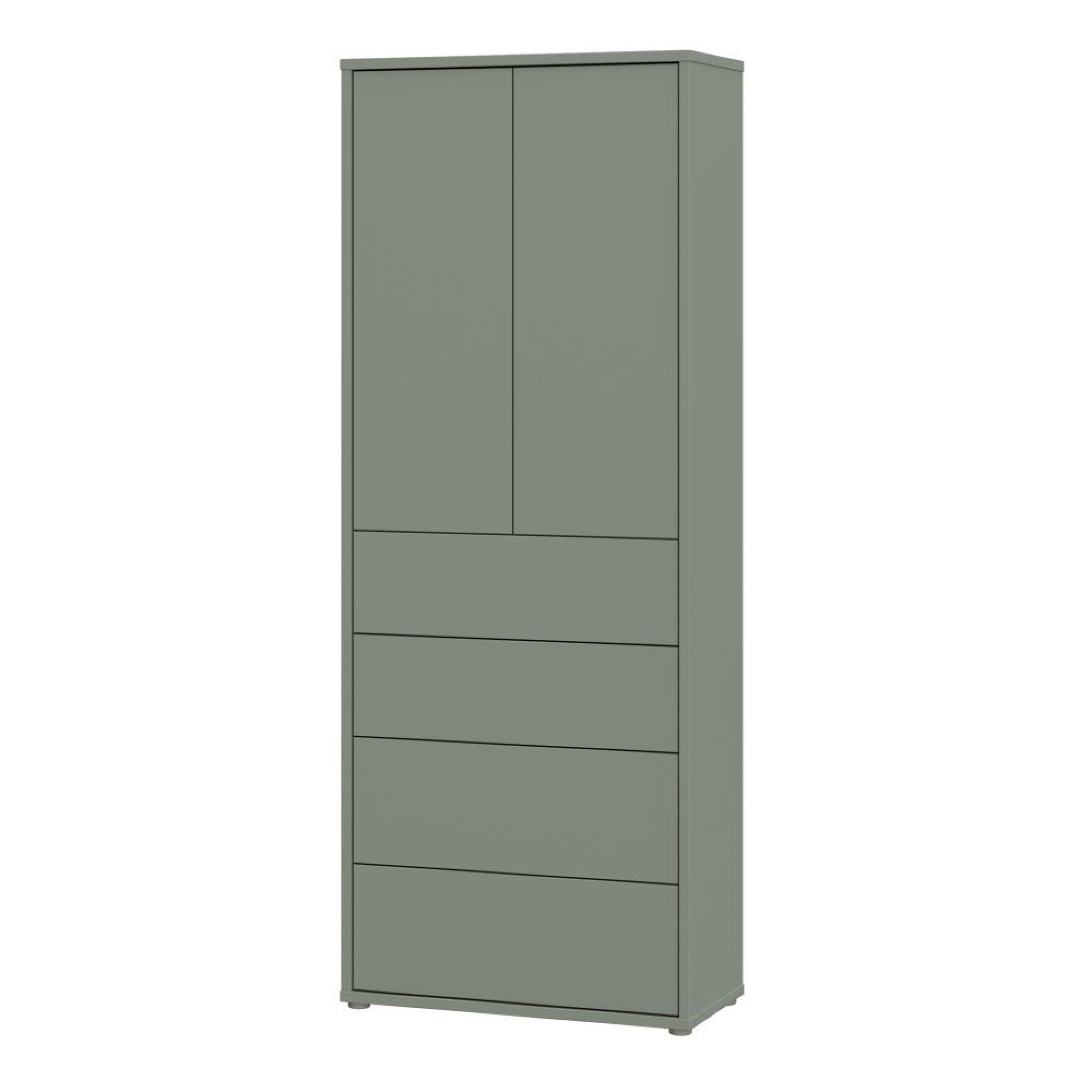 Alice Springs Storage Cabinet - 2 Door - 4 Drawer - Tall - Sage Green