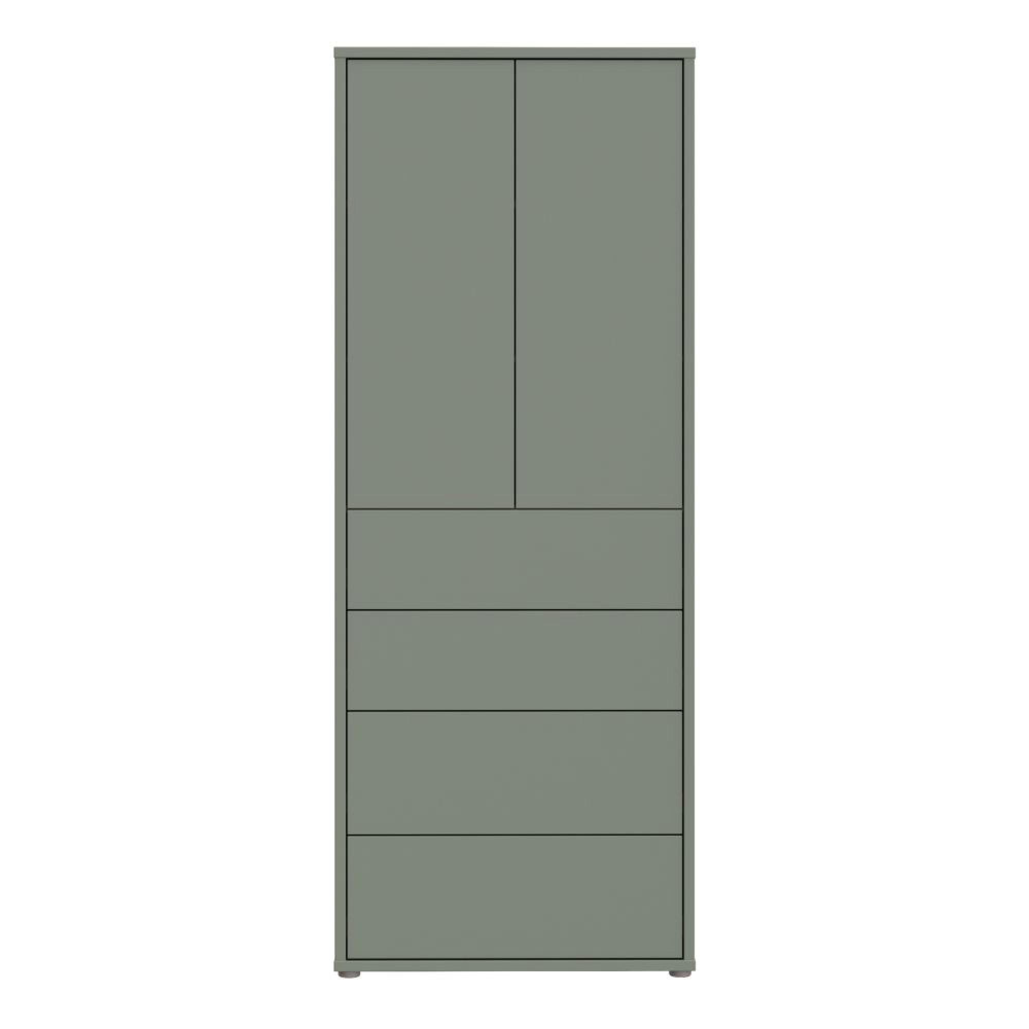 Alice Springs Storage Cabinet - 2 Door - 4 Drawer - Tall - Sage Green