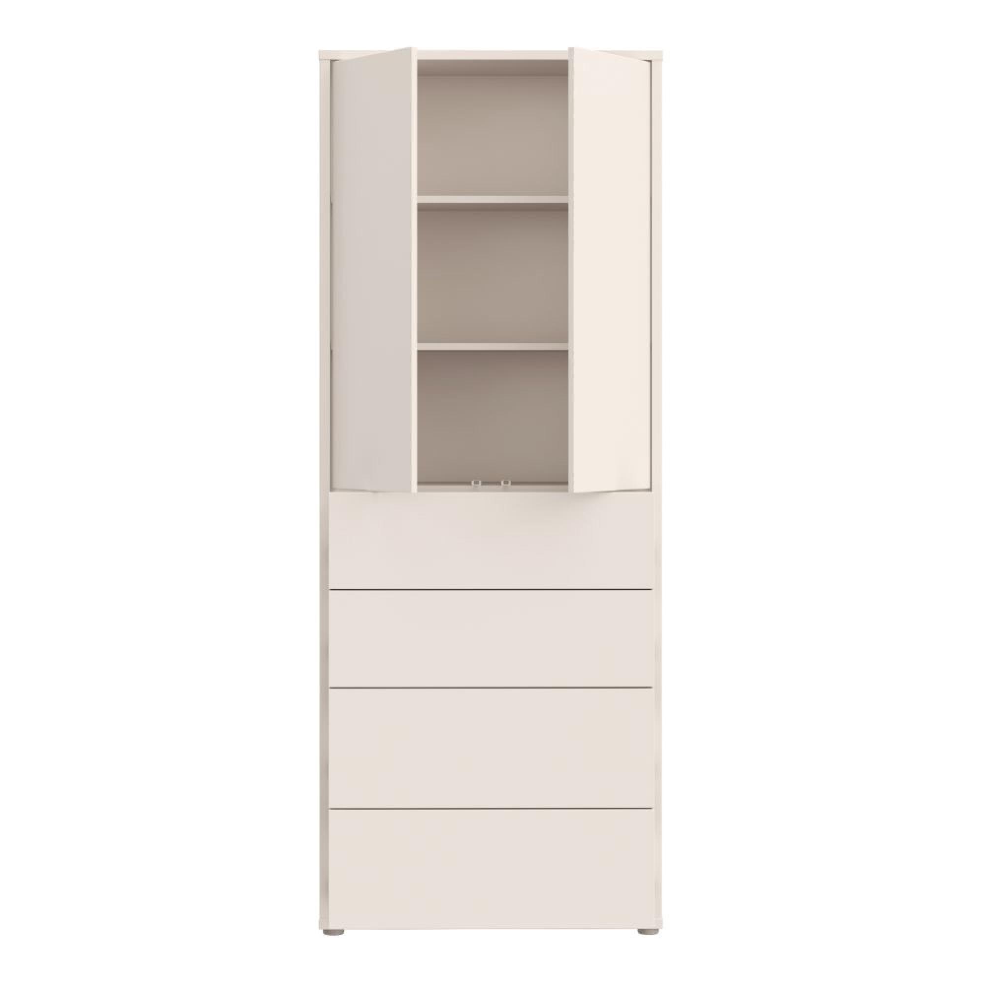 Alice Springs Storage Cabinet - 2 Door - 4 Drawer - Tall - Sand