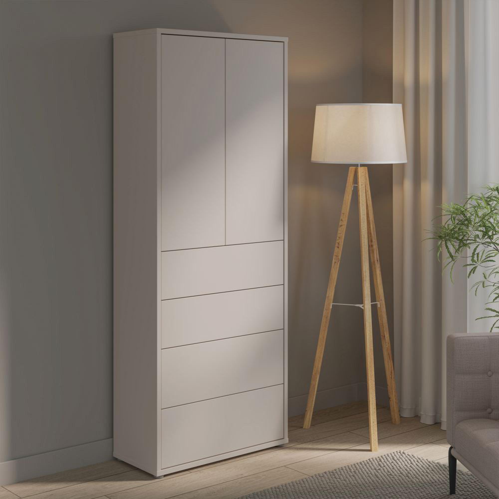 Alice Springs Storage Cabinet - 2 Door - 4 Drawer - Tall - Sand