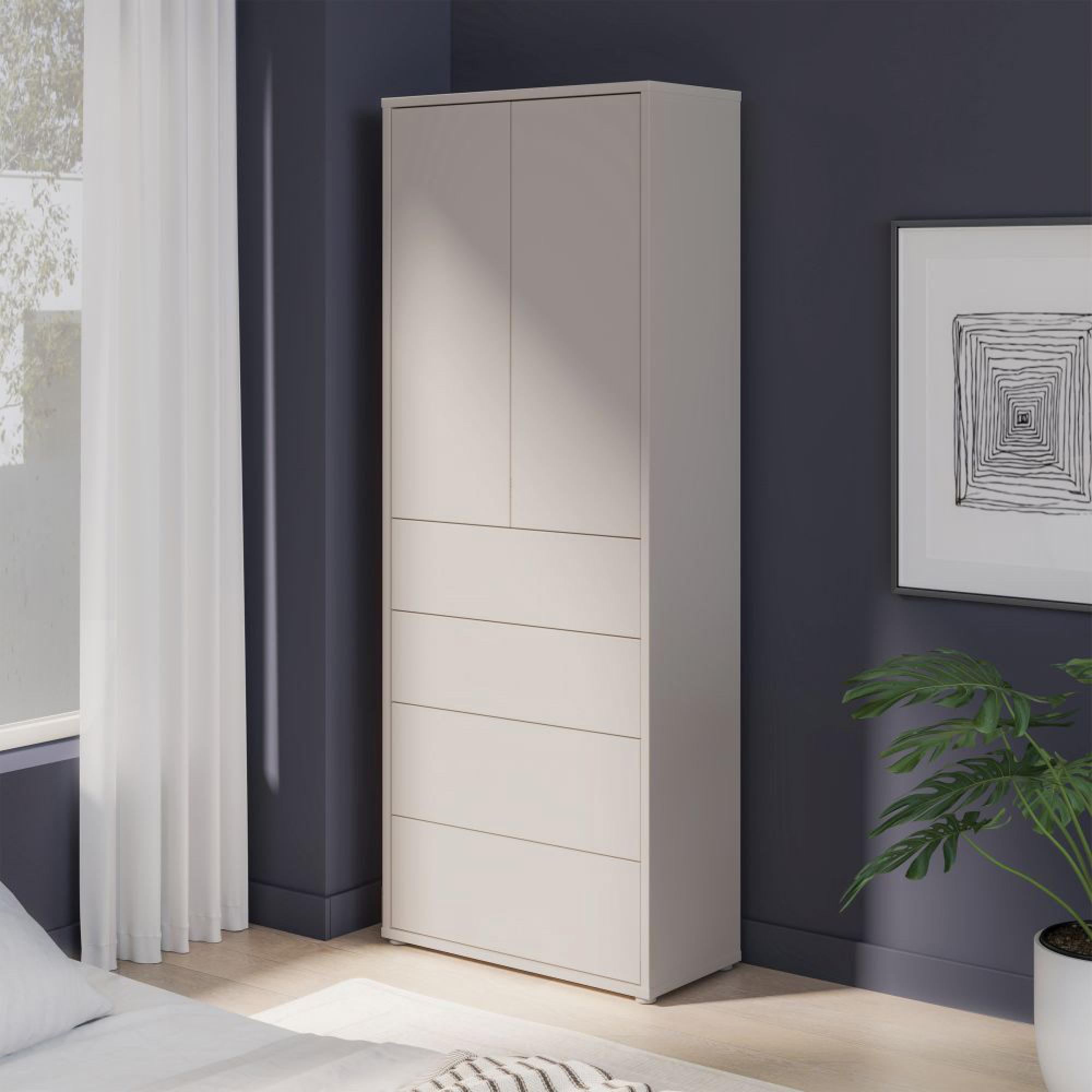 Alice Springs Storage Cabinet - 2 Door - 4 Drawer - Tall - Sand