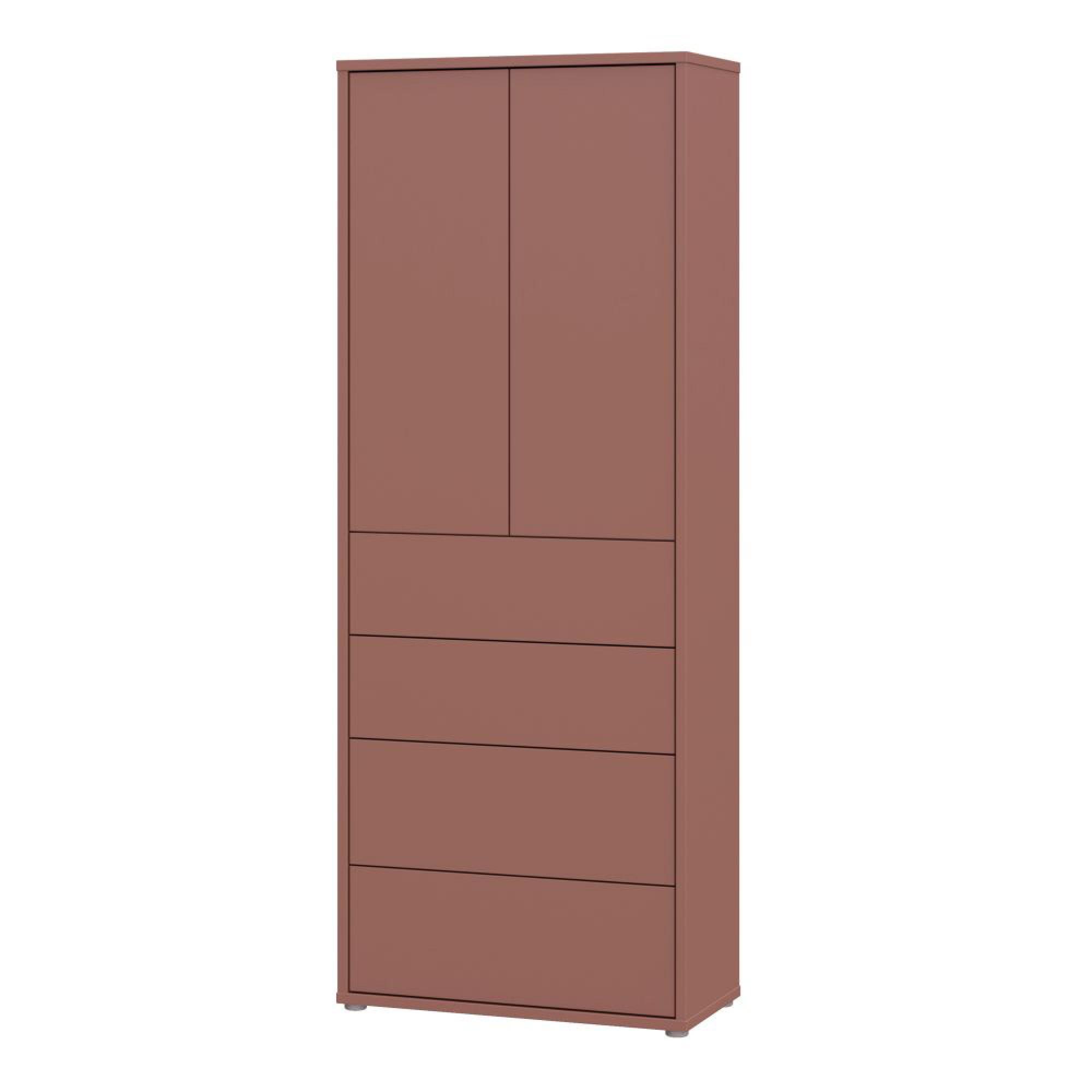 Alice Springs Storage Cabinet - 2 Door - 4 Drawer - Tall - Terracotta