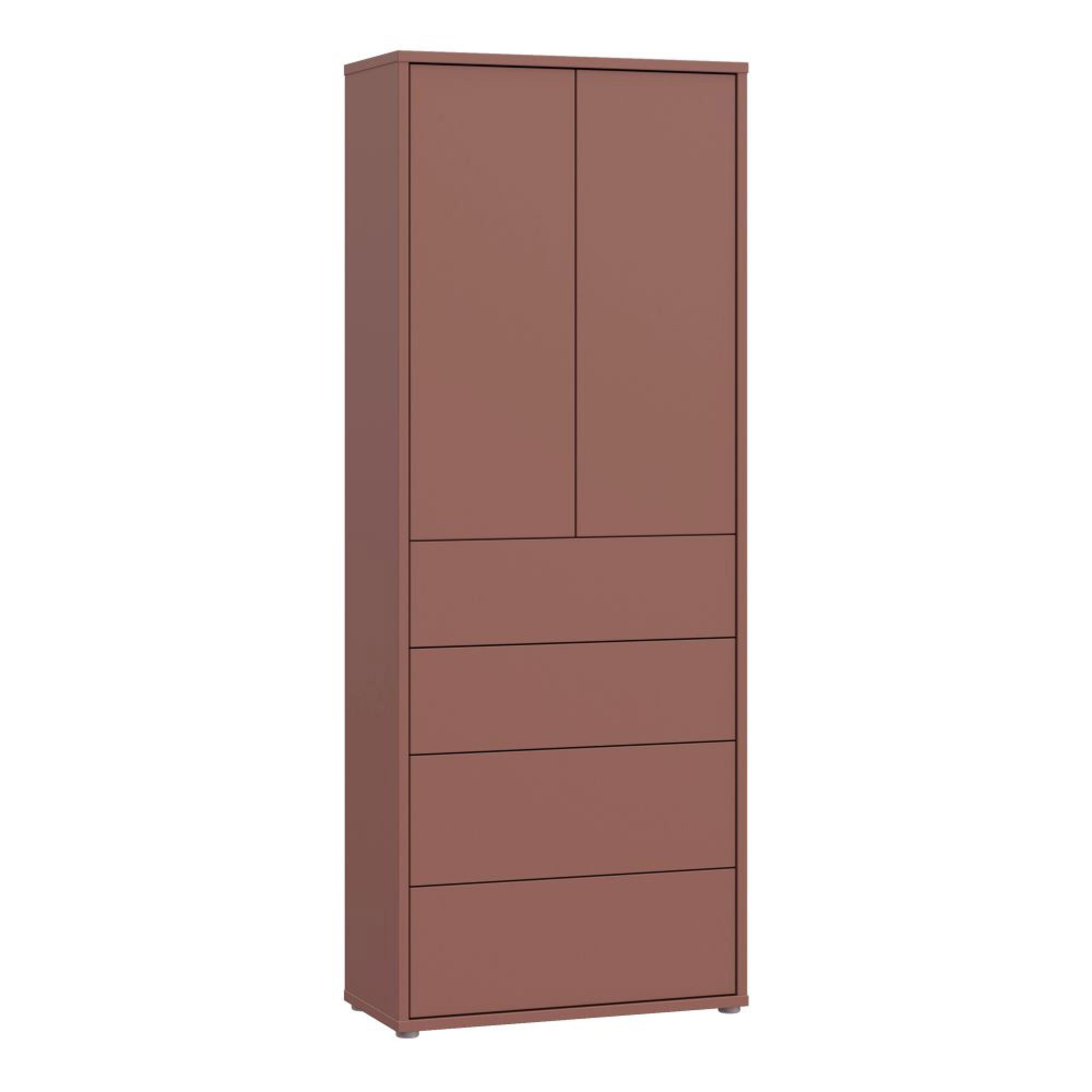 Alice Springs Storage Cabinet - 2 Door - 4 Drawer - Tall - Terracotta