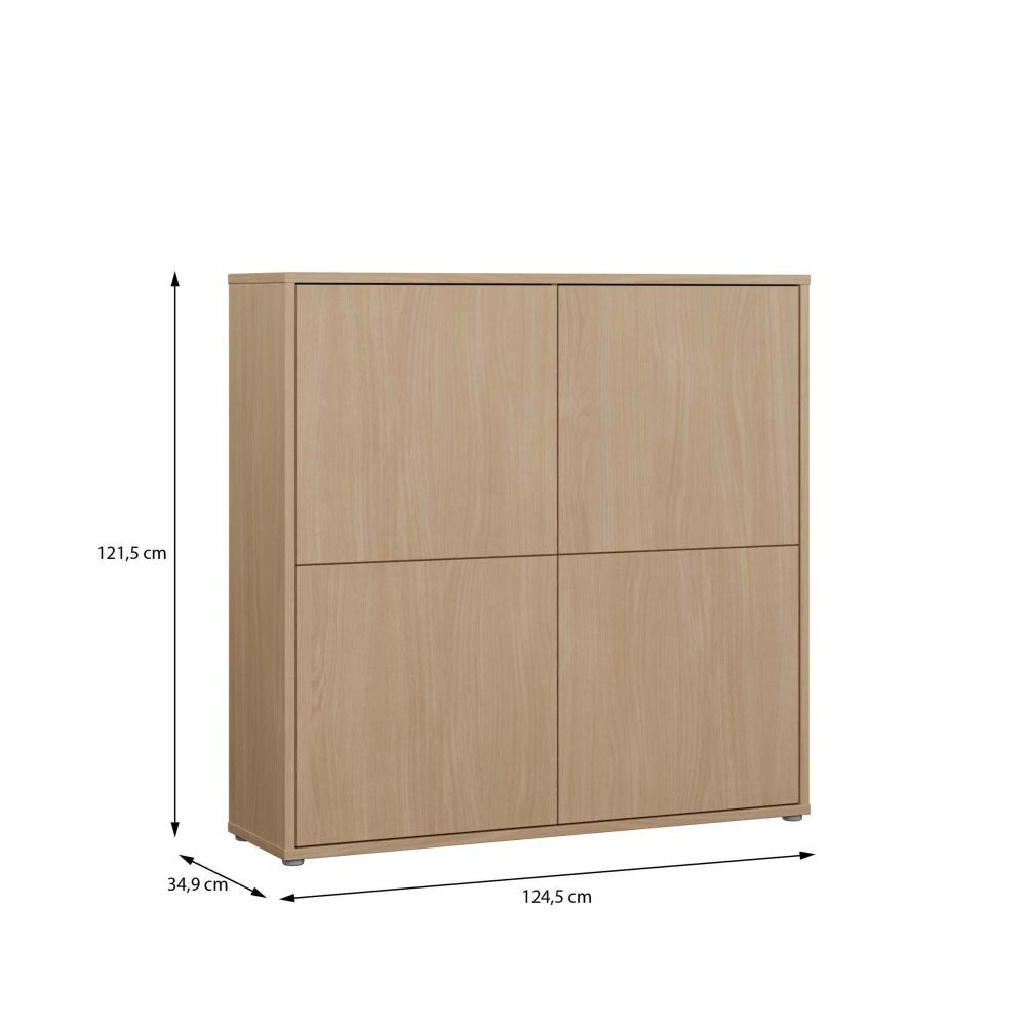 Alice Springs Storage Cabinet - 4 Door - Large - Elegancia Oak