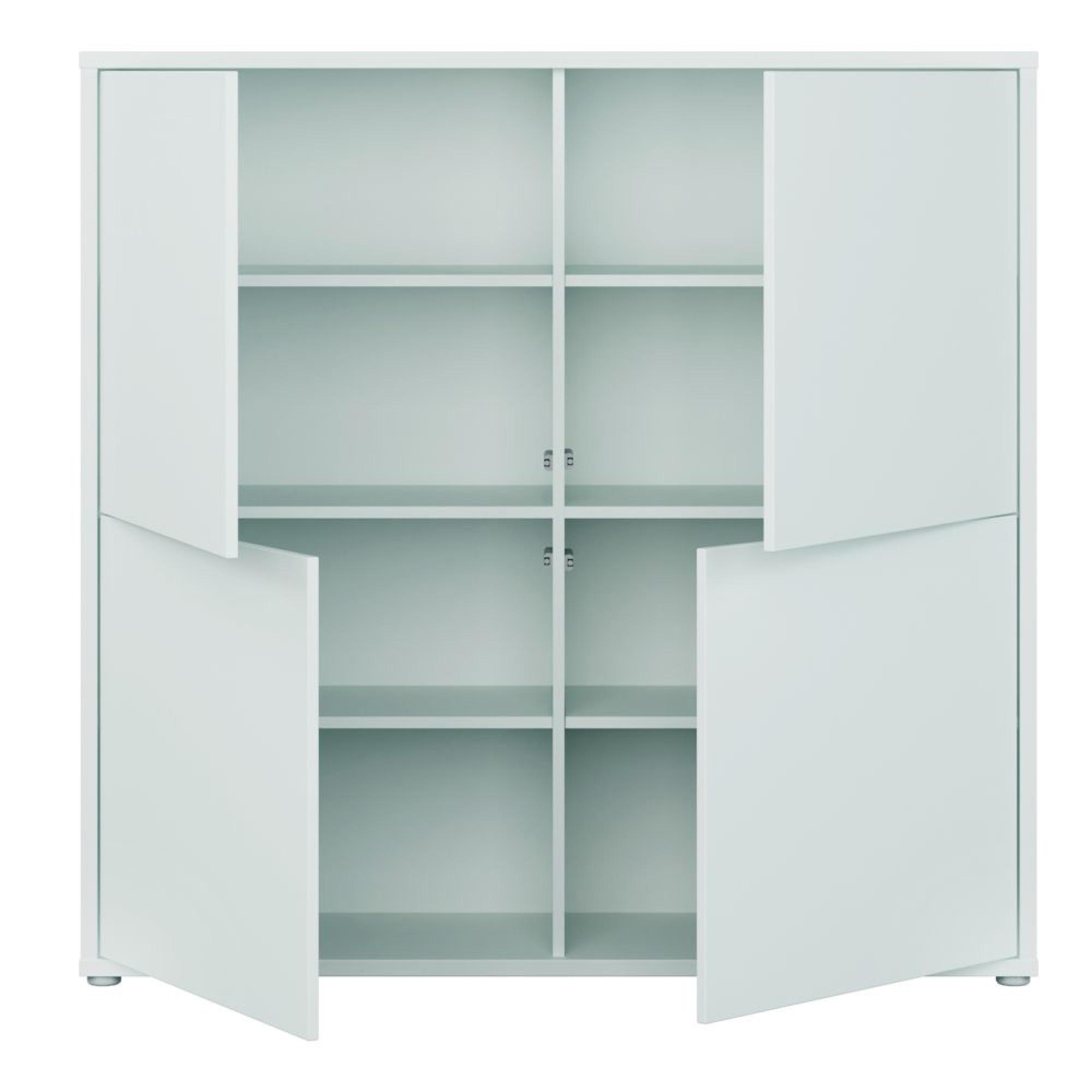 Alice Springs Storage Cabinet - 4 Door - Large - Light Grey