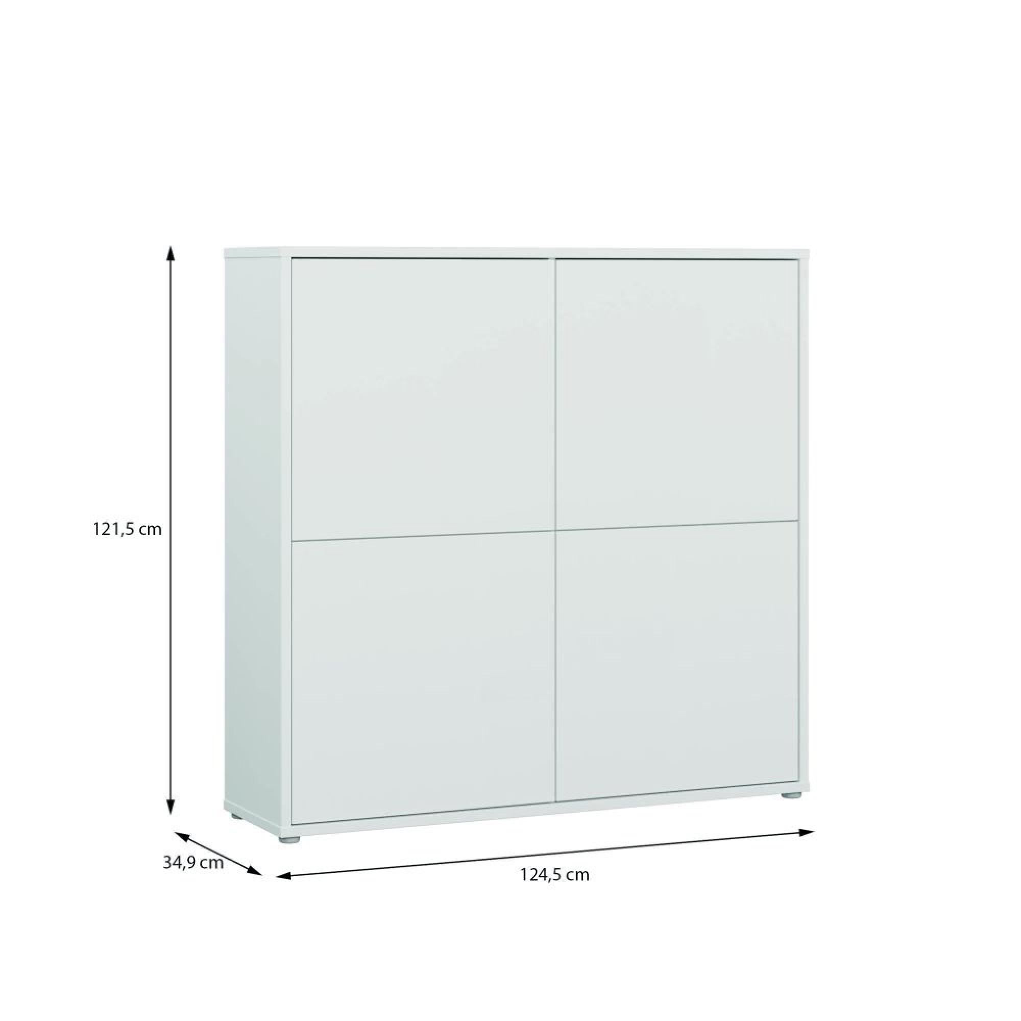 Alice Springs Storage Cabinet - 4 Door - Large - Light Grey