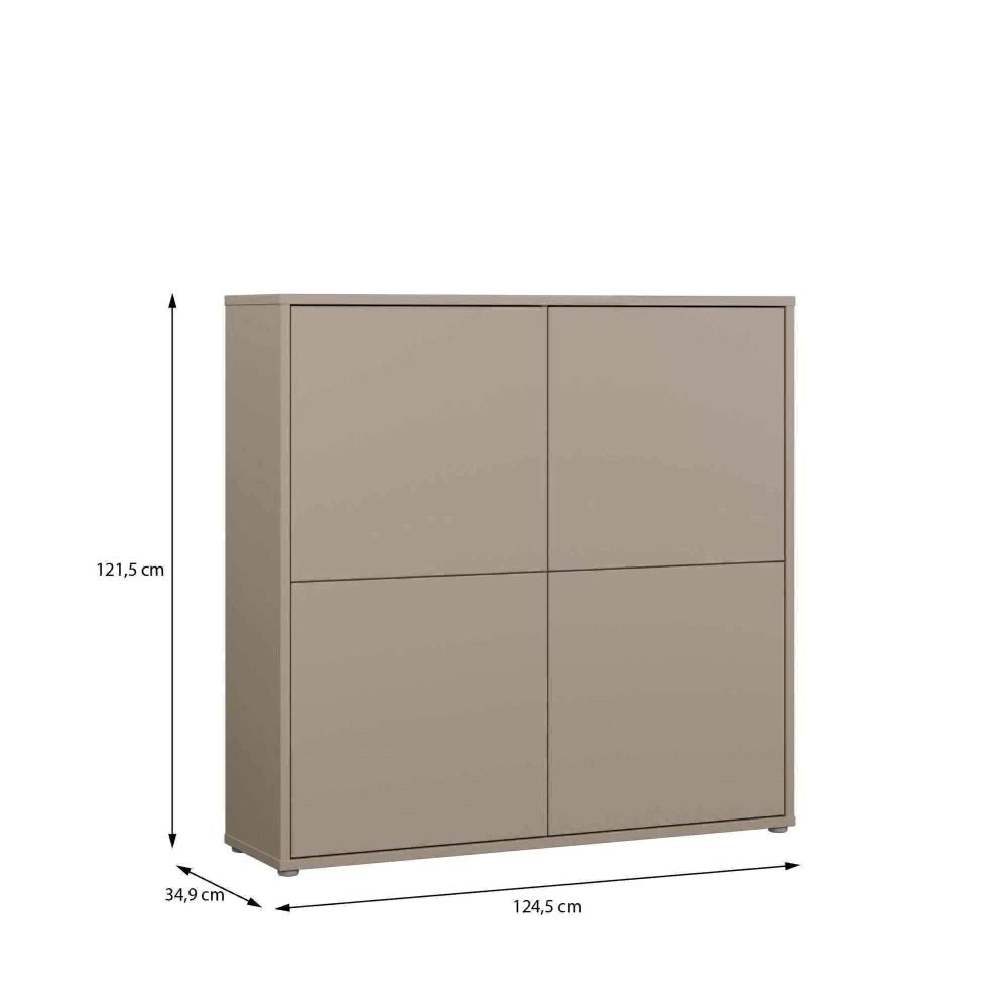 Alice Springs Storage Cabinet - 4 Door - Large - Taupe