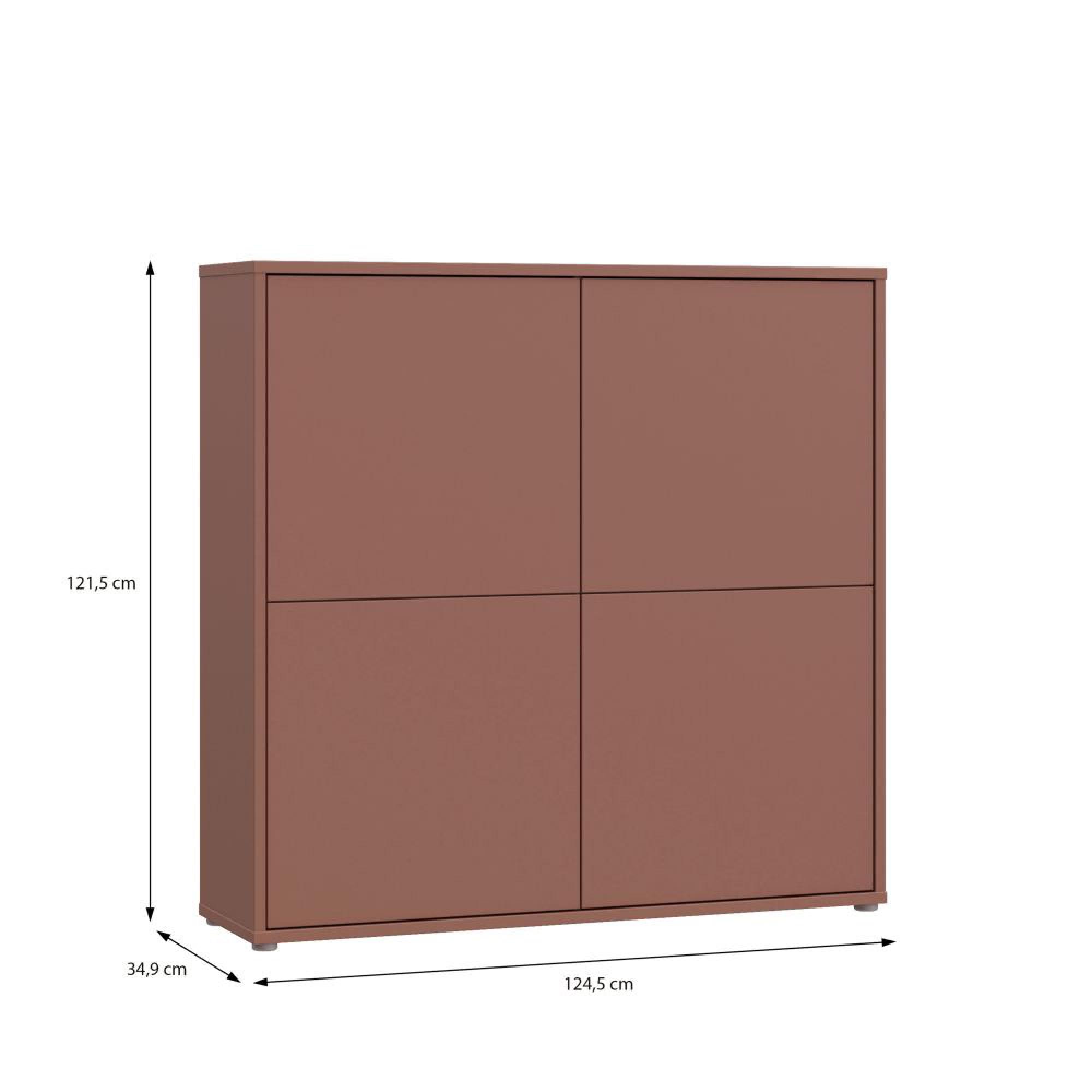 Alice Springs Storage Cabinet - 4 Door - Large - Terracotta