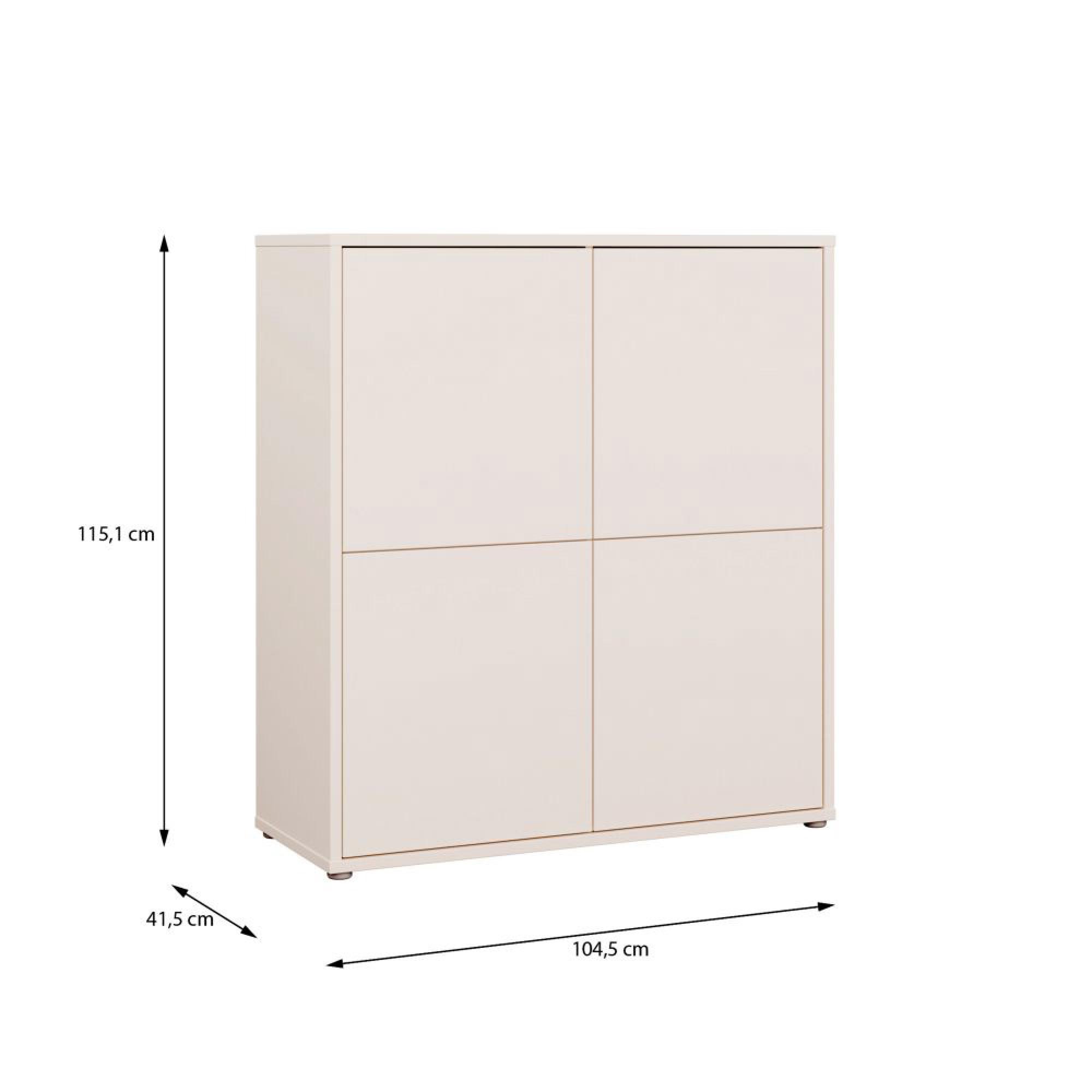 Alice Springs Storage Cabinet - 4 Door - Sand