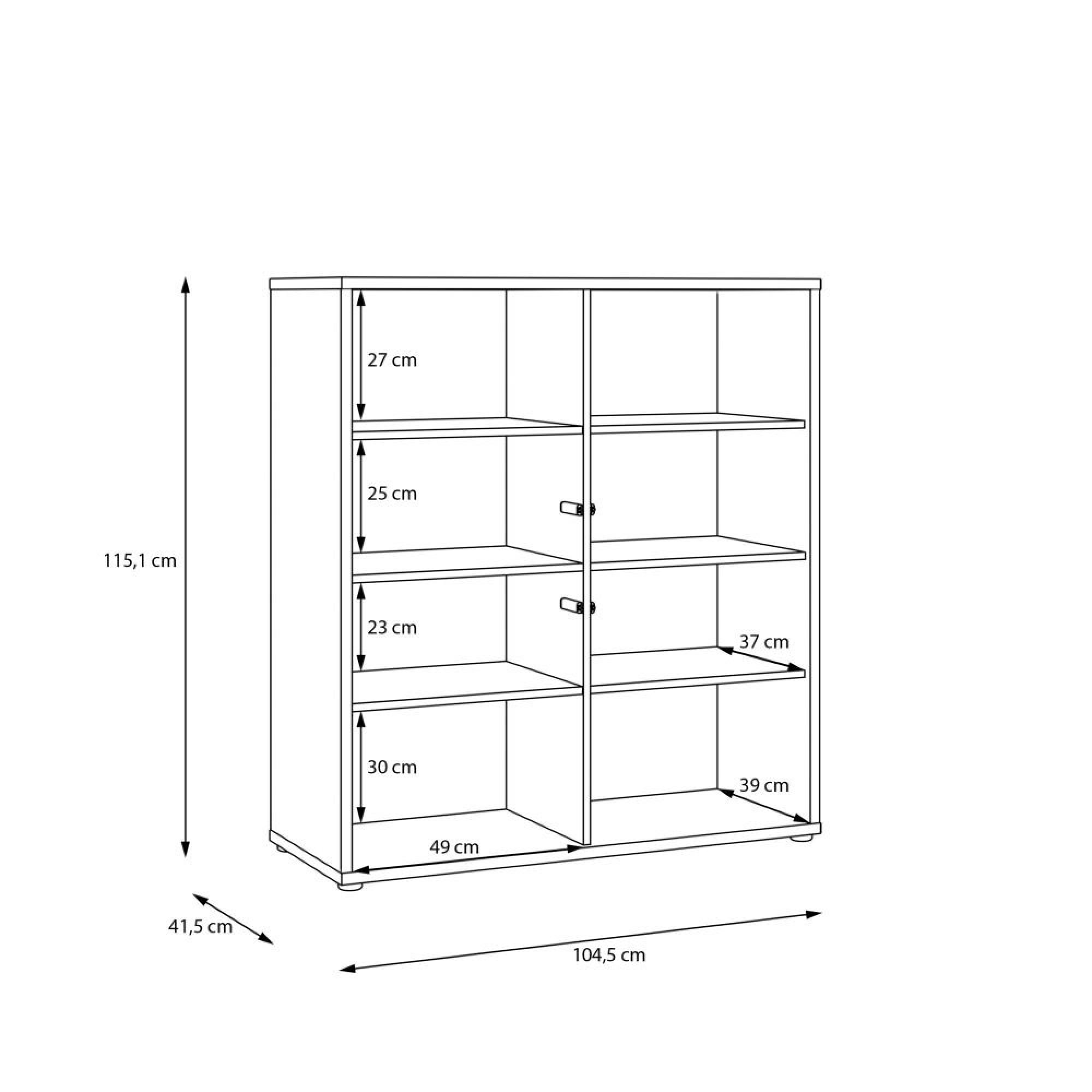 Alice Springs Storage Cabinet - 4 Door - Sand