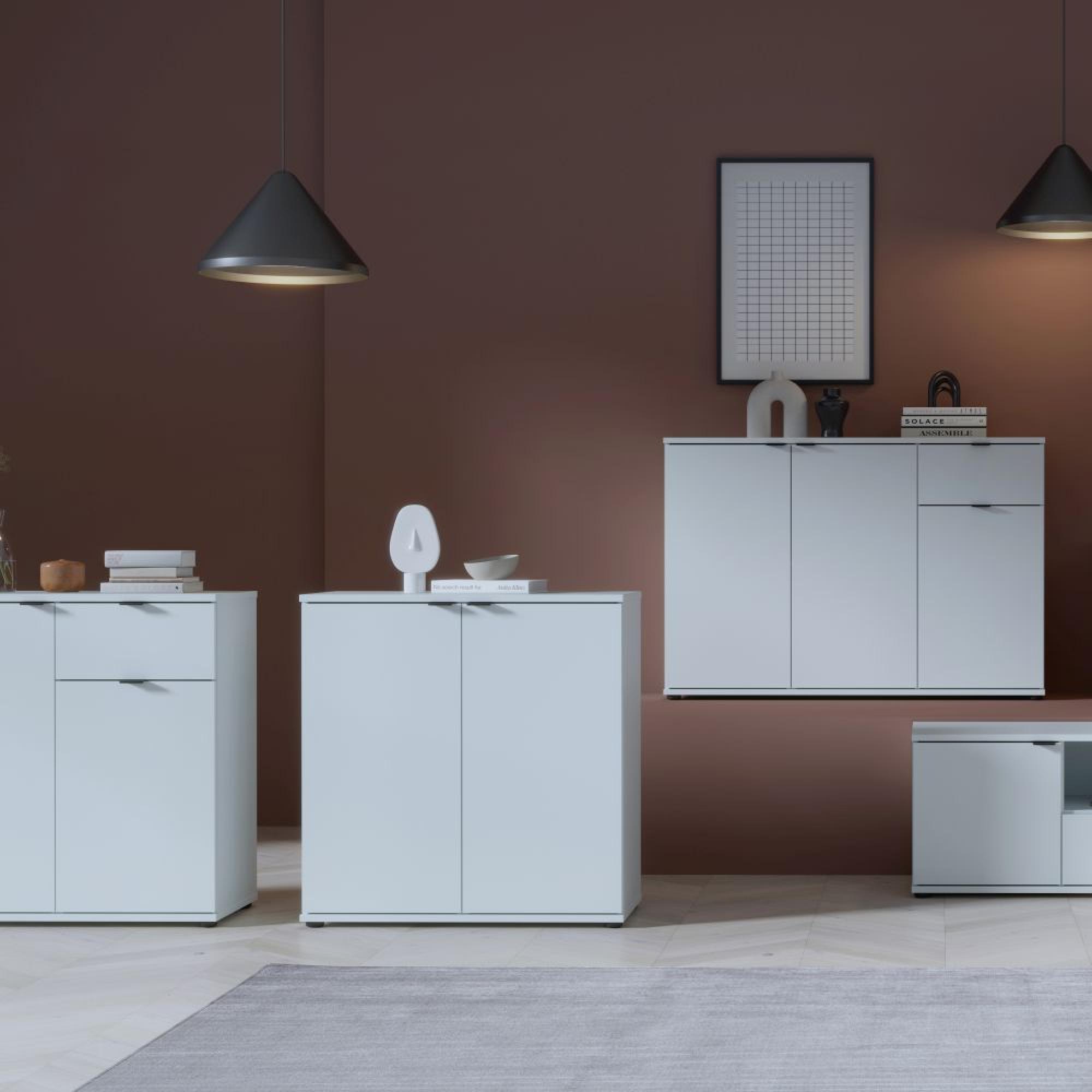 Ganymede Hall Cabinet - 2 Door - Light Grey