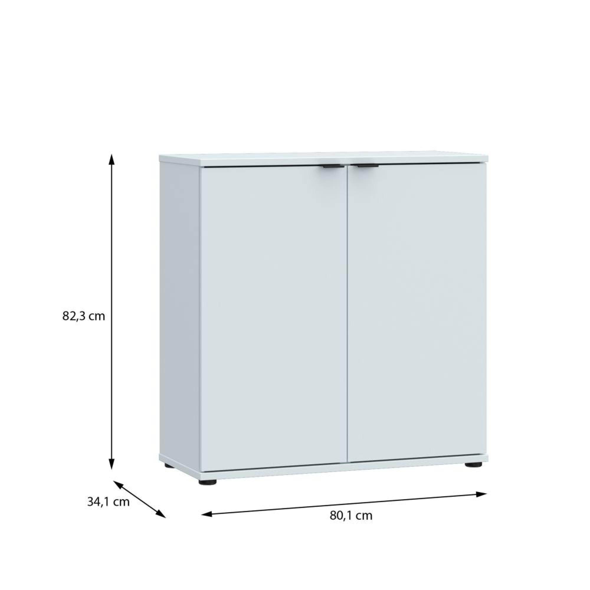 Ganymede Hall Cabinet - 2 Door - Light Grey