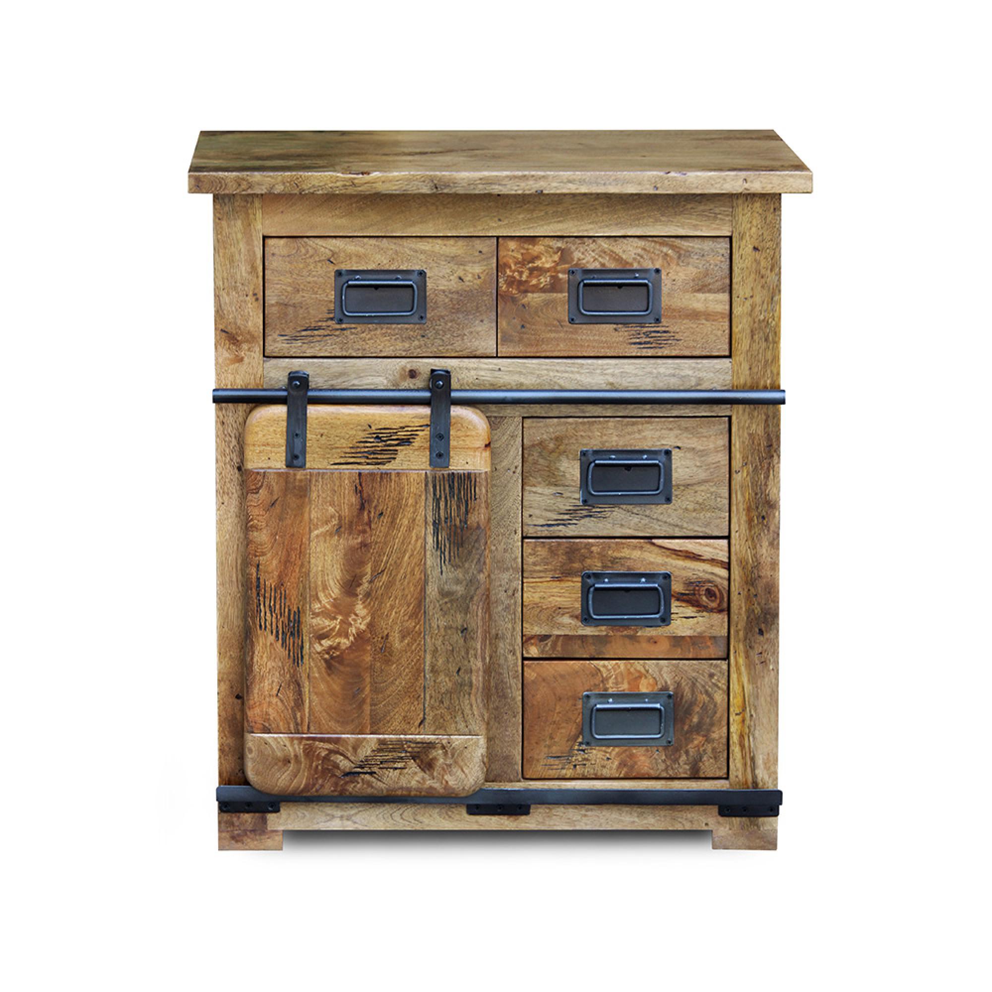 Raipur Works Hall Cabinet - Industrial Style Wooden