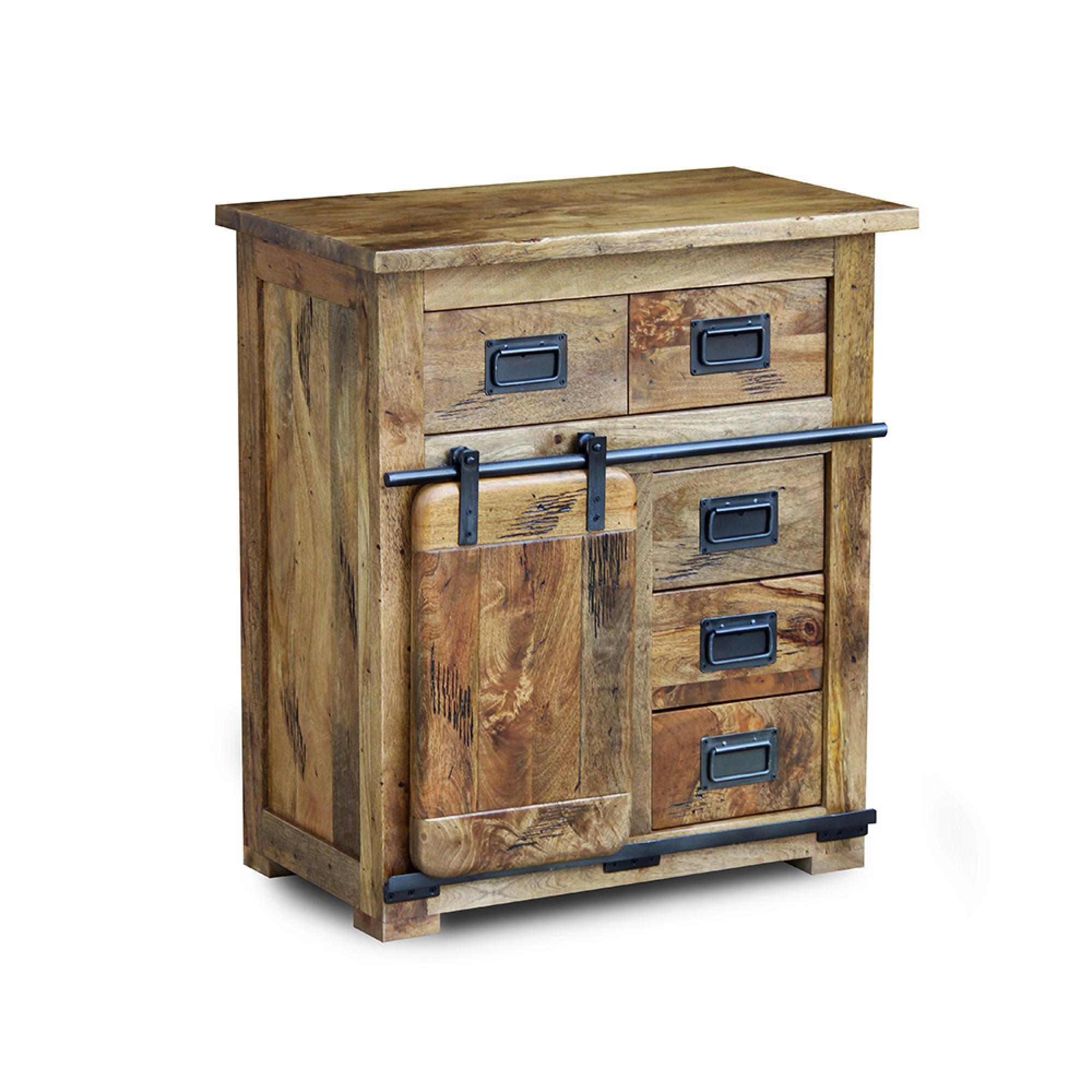 Raipur Works Hall Cabinet - Industrial Style Wooden