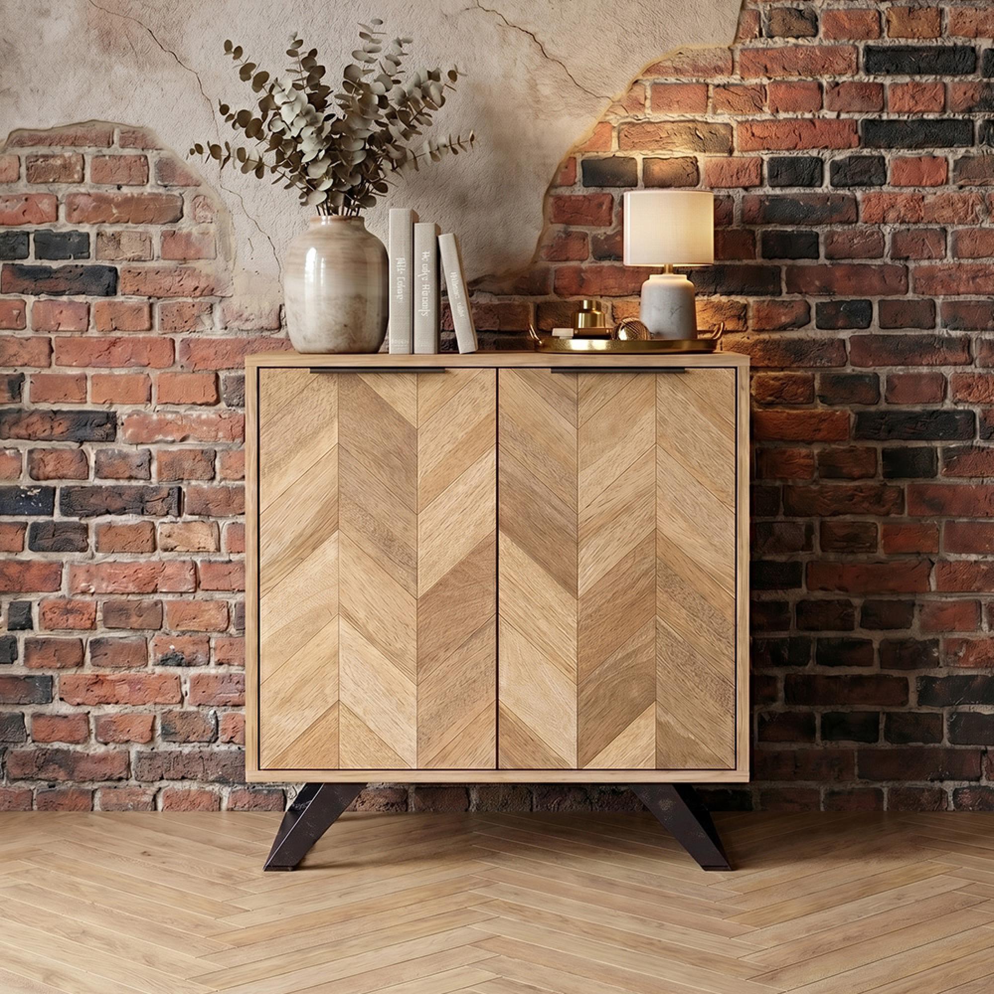 Agra Hall Cabinet - 2 Door - Parquet