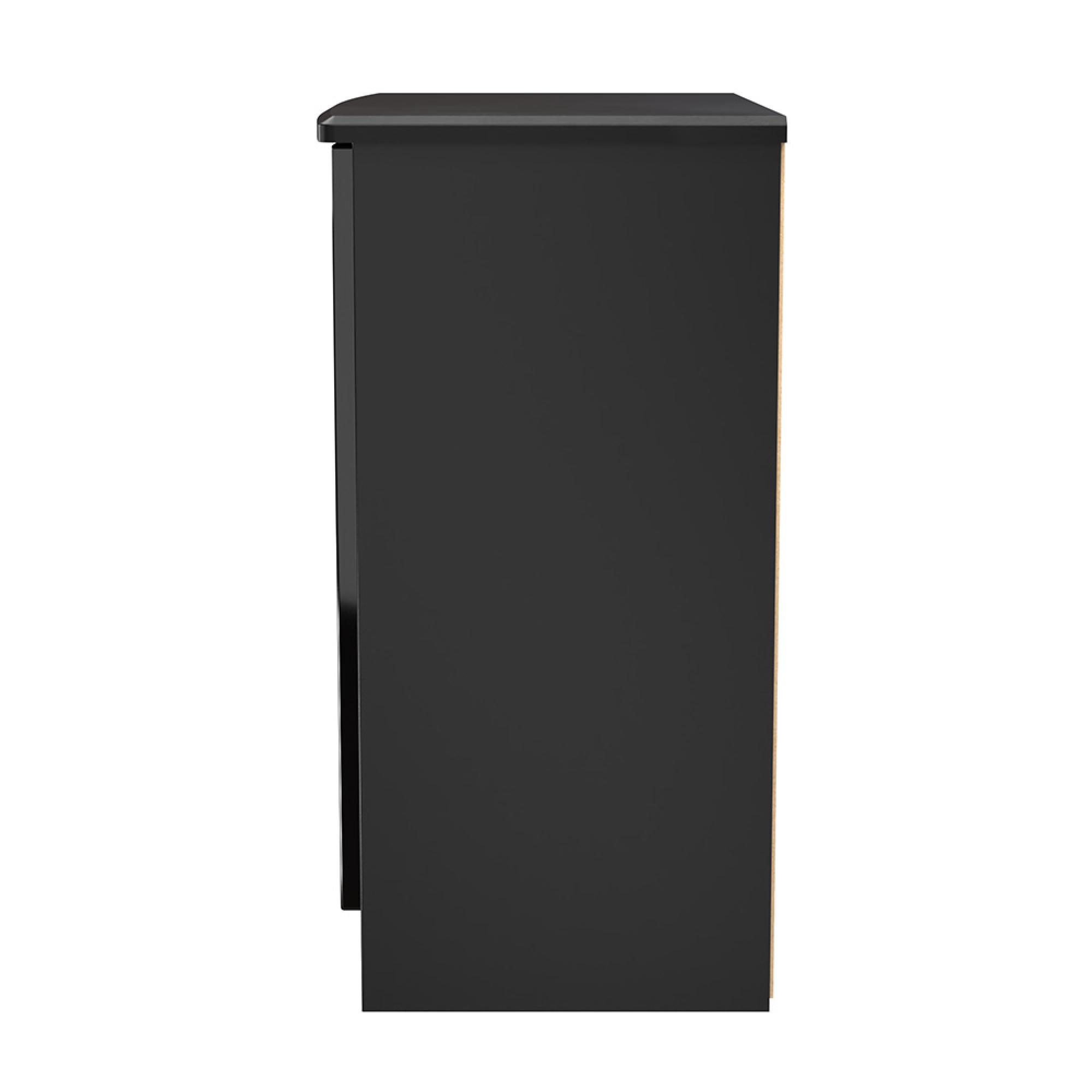 Knightsbridge Hall Cabinet - 2 Door - Black Gloss