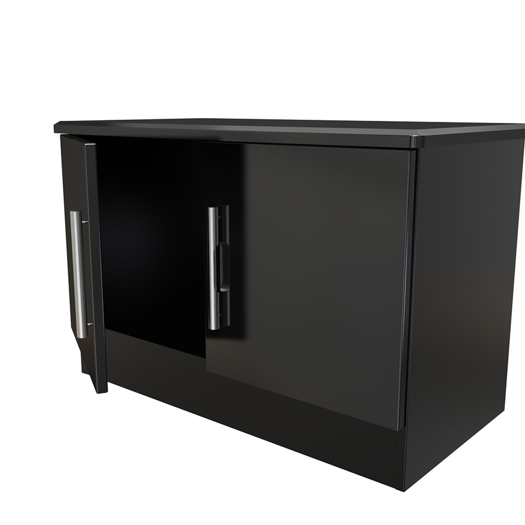 Knightsbridge Low Cabinet - 2 Door - Black Gloss