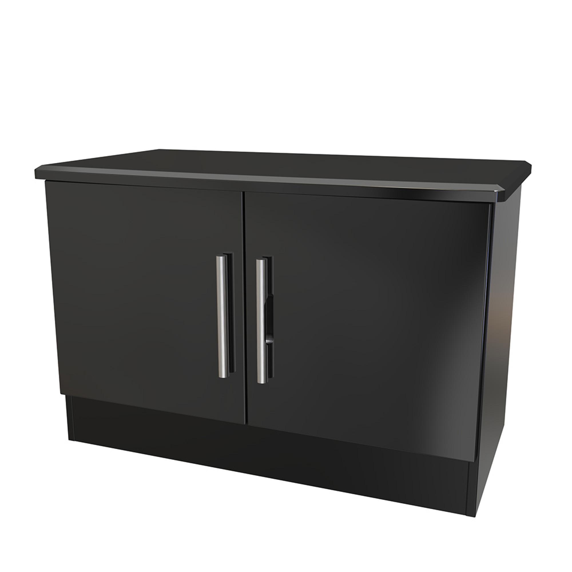 Knightsbridge Low Cabinet - 2 Door - Black Gloss