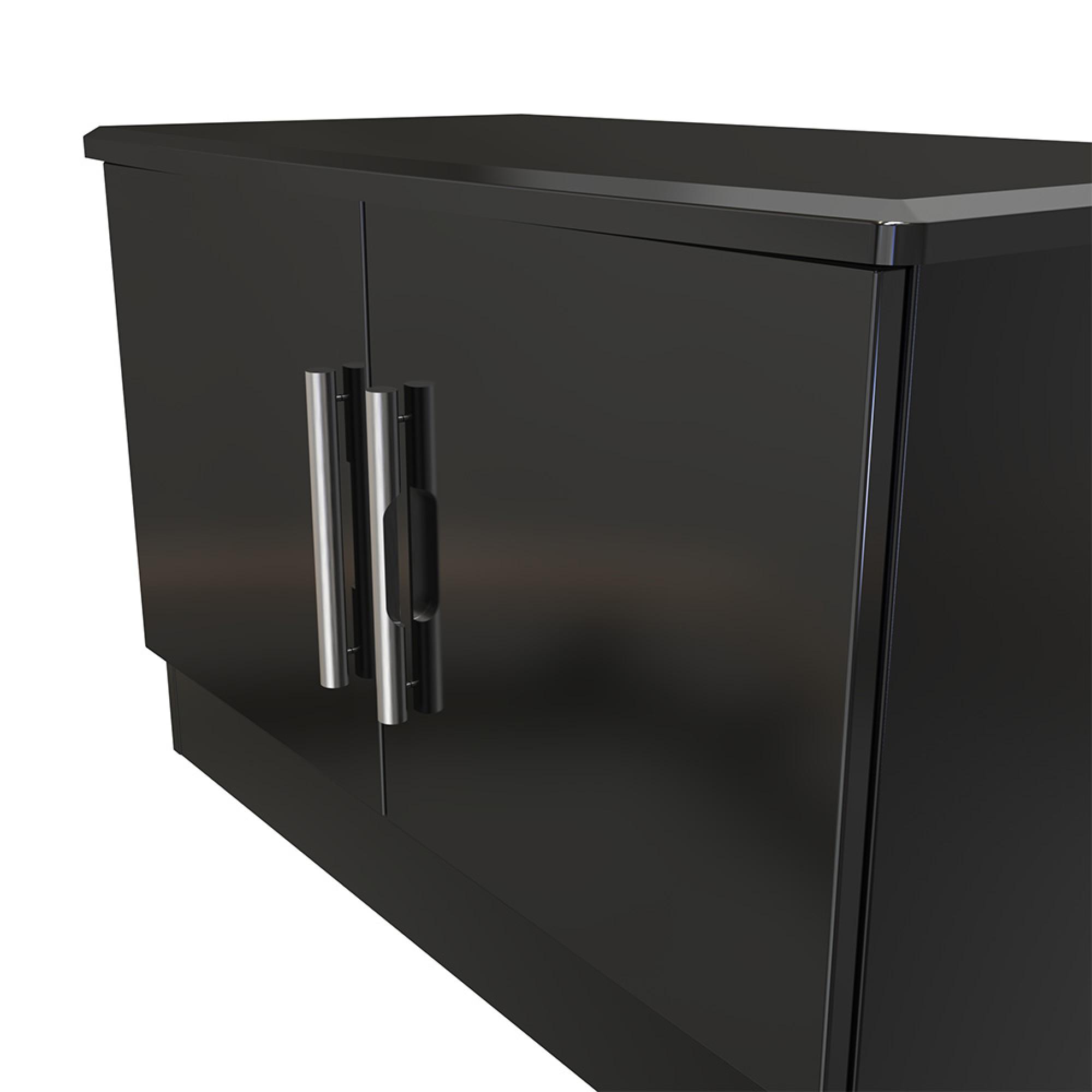 Knightsbridge Low Cabinet - 2 Door - Black Gloss