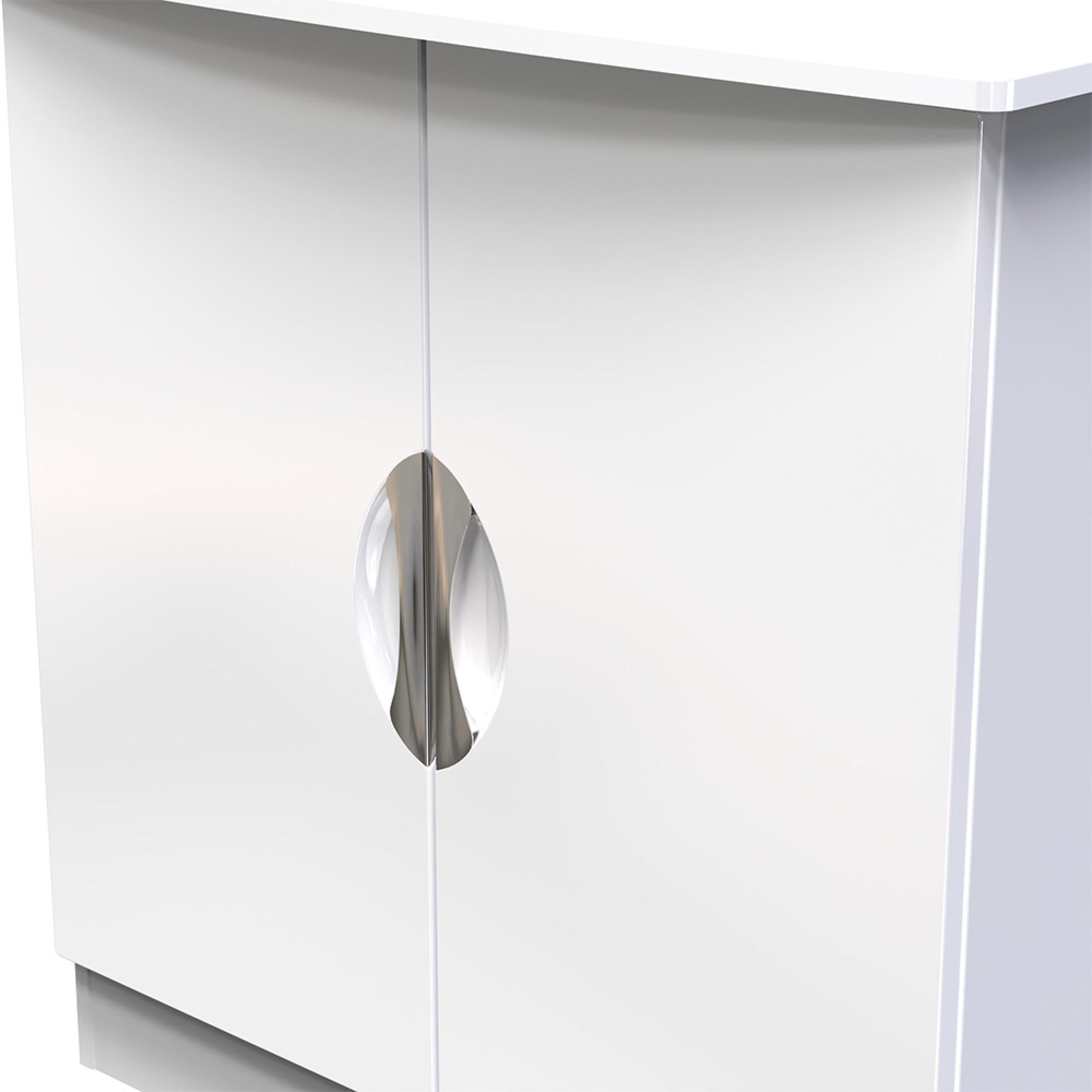 Camden Hall Cabinet - 2 Door - White Gloss