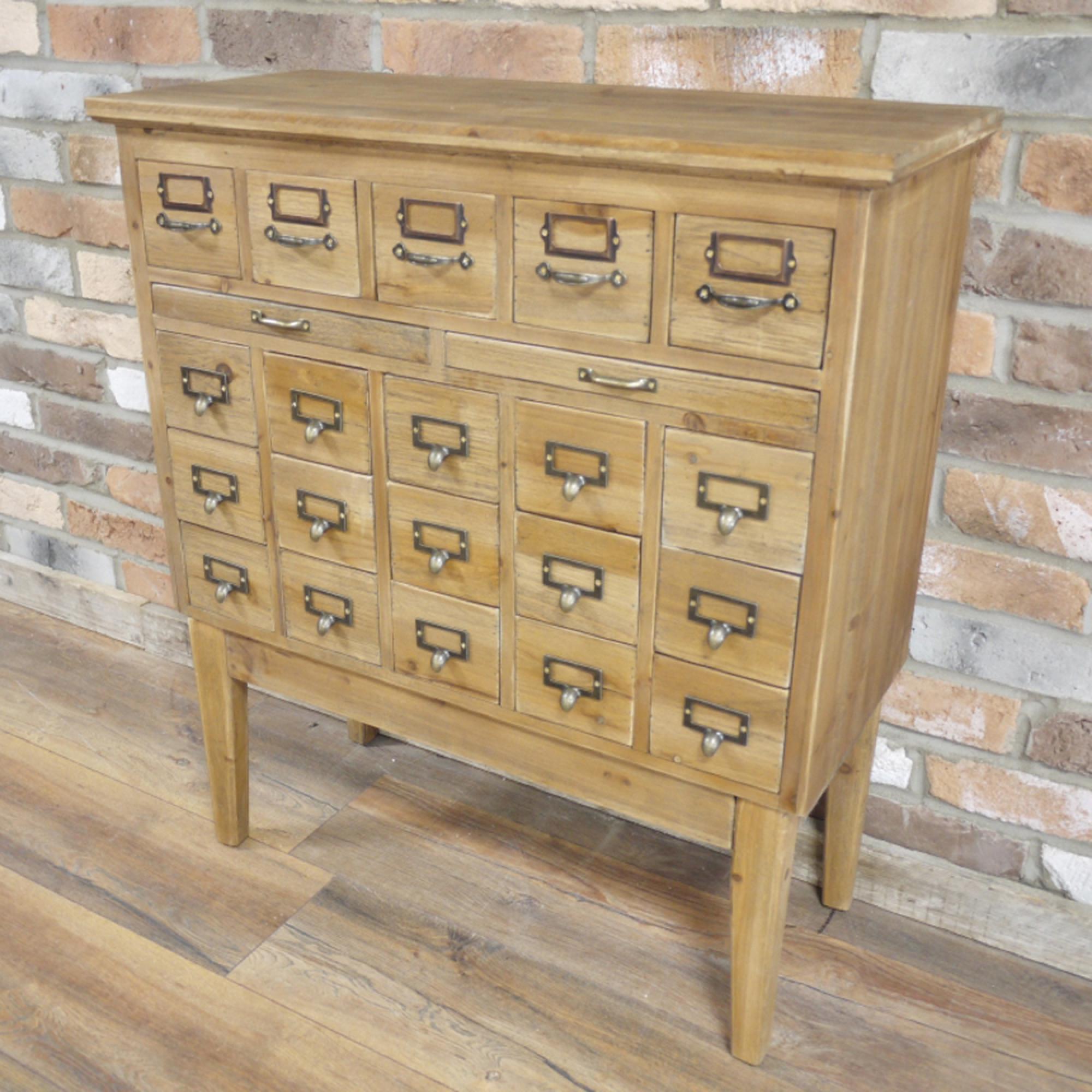 Apothecary Cabinet - 1 Door - Multi Drawer - Wooden
