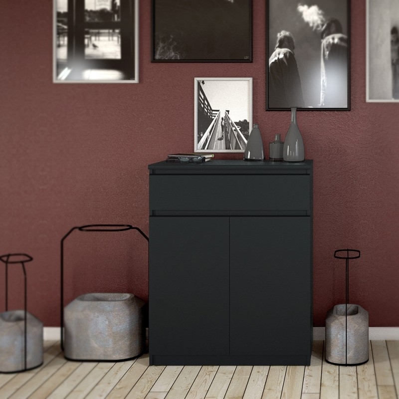 Naia Cabinet - 2 Door - Black