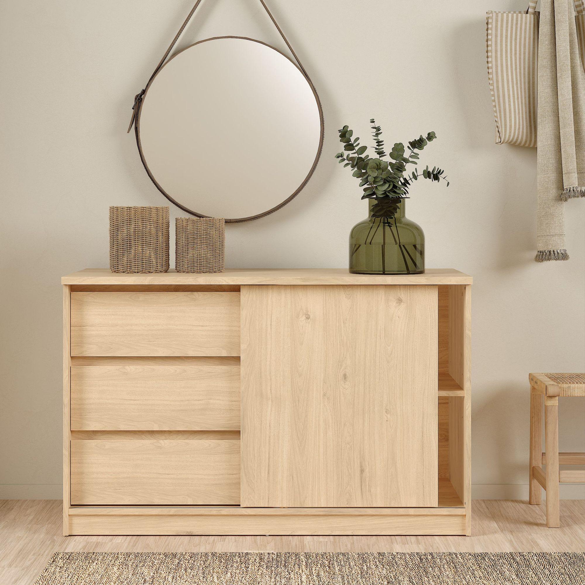 Naia Cabinet - Sliding Door - Oak