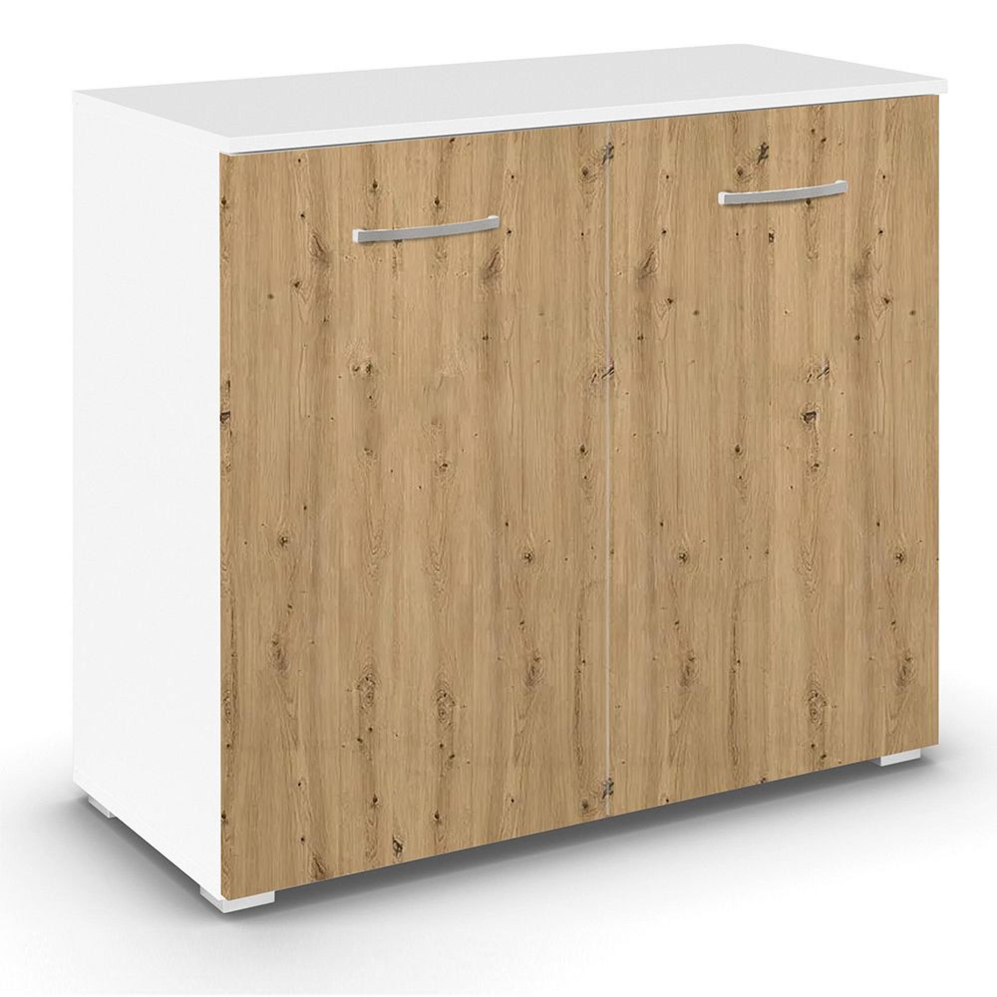 Rauch Aditio 2 Door Cupboard - Alpine White and Artisan Oak