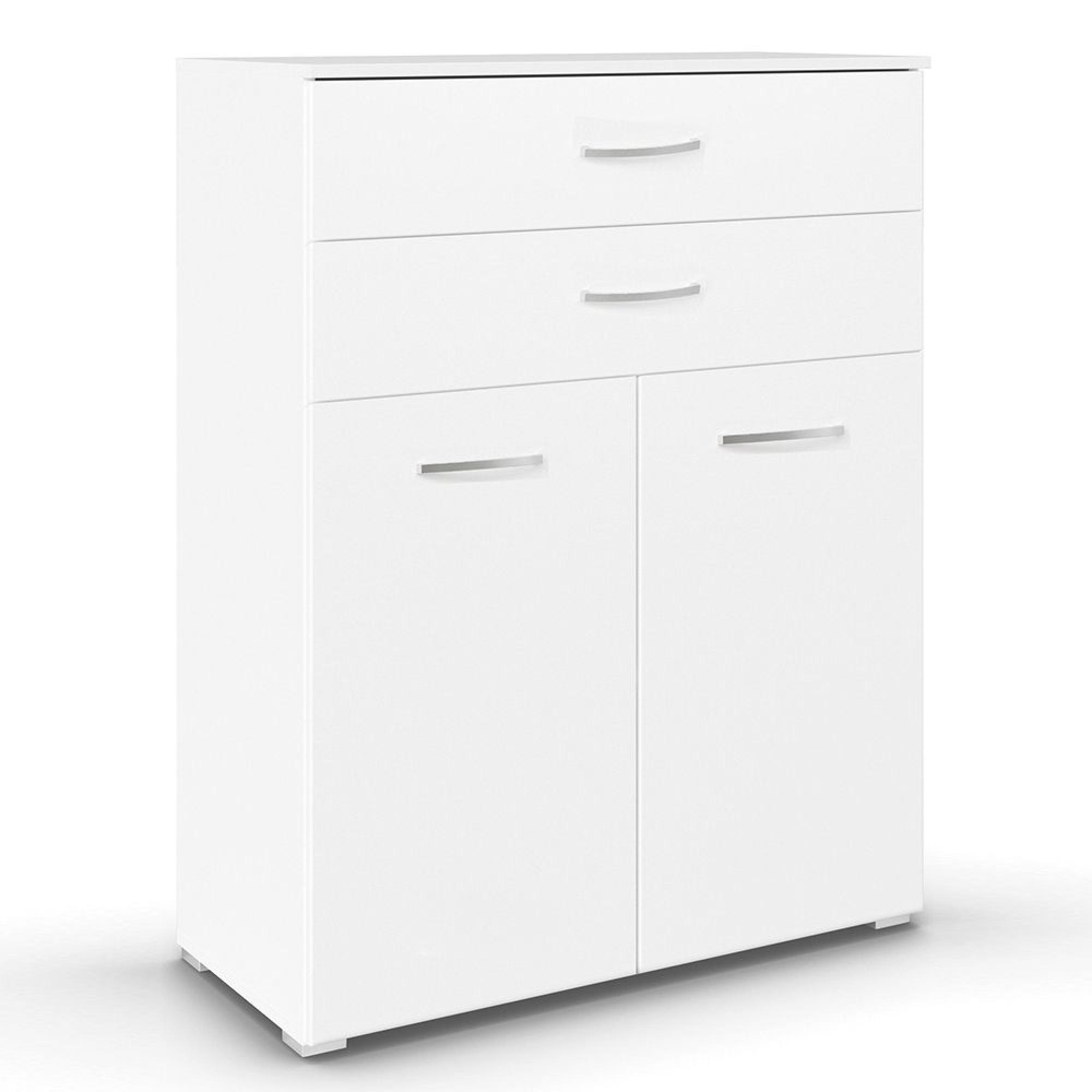 Rauch Aditio 2 Door Cupboard with 2 Top Drawer - Alpine White