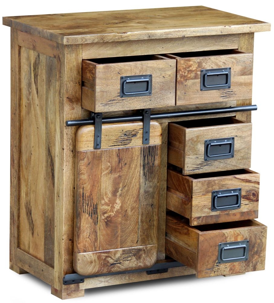 Raipur Works Hall Cabinet - Industrial Style Wooden