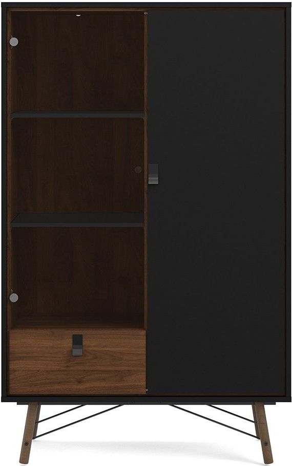 Ry Black 1 Door Hall Cabinet