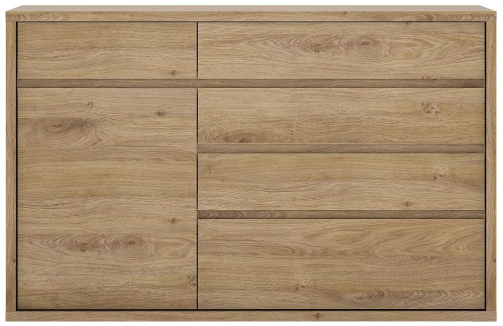 Shetland Oak Effect 1 Door Wide Cabinet