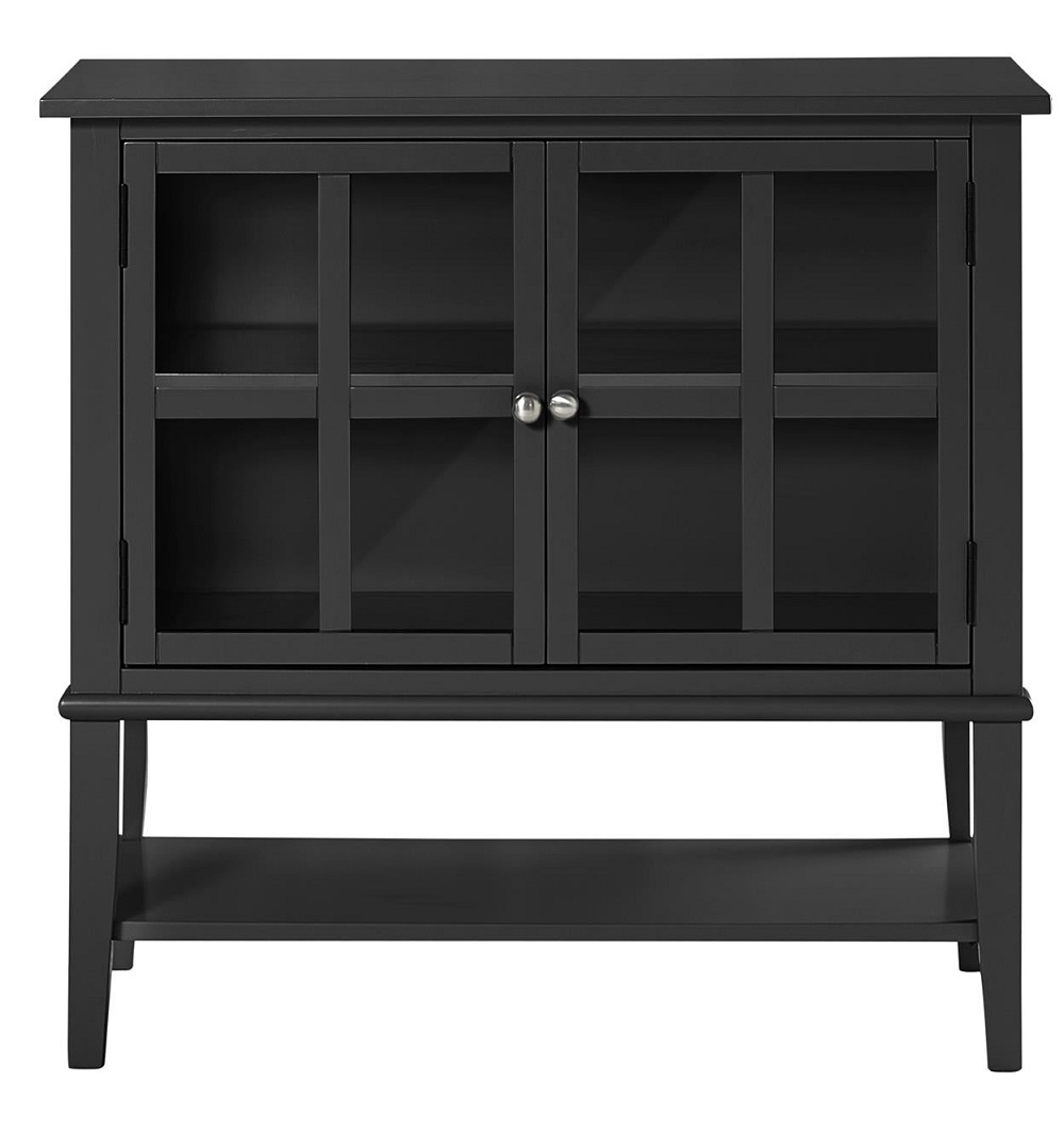 Alphason Franklin Black Painted 2 Door Storage Cabinet