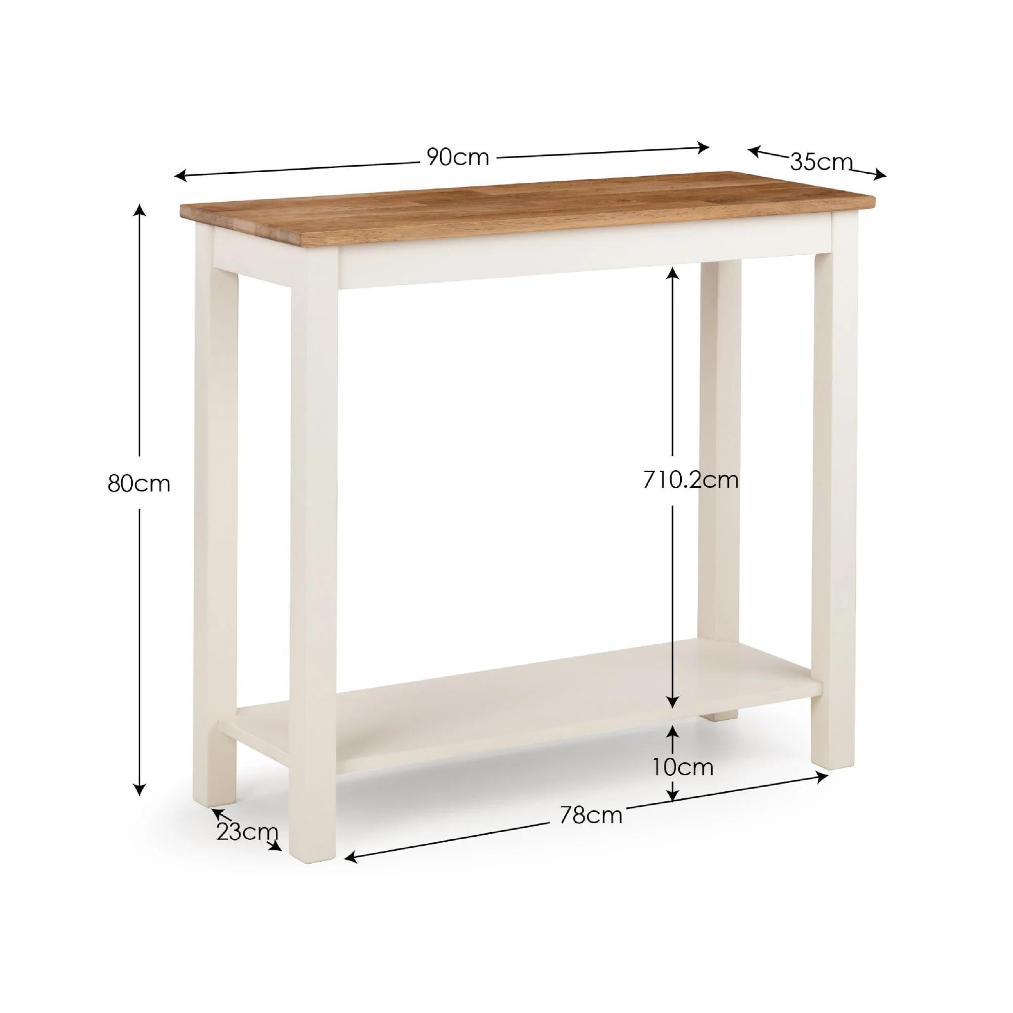 Coxmoor Console Table with Shelf - Ivory