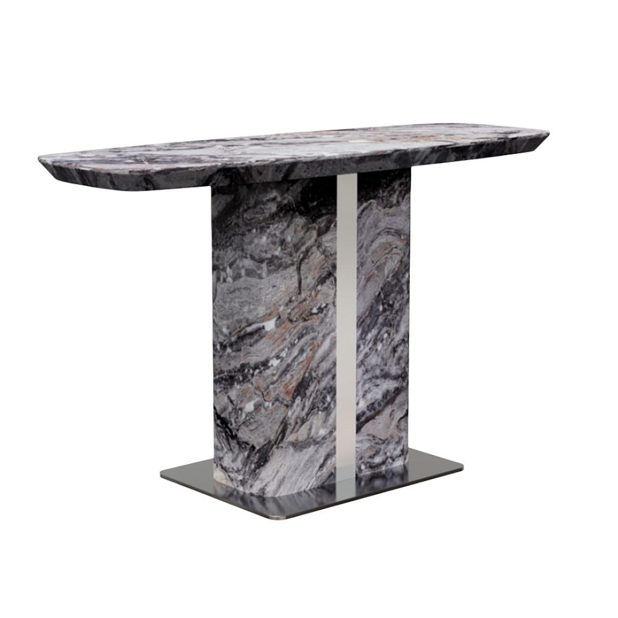 Saronno Console Table - Grey Marble