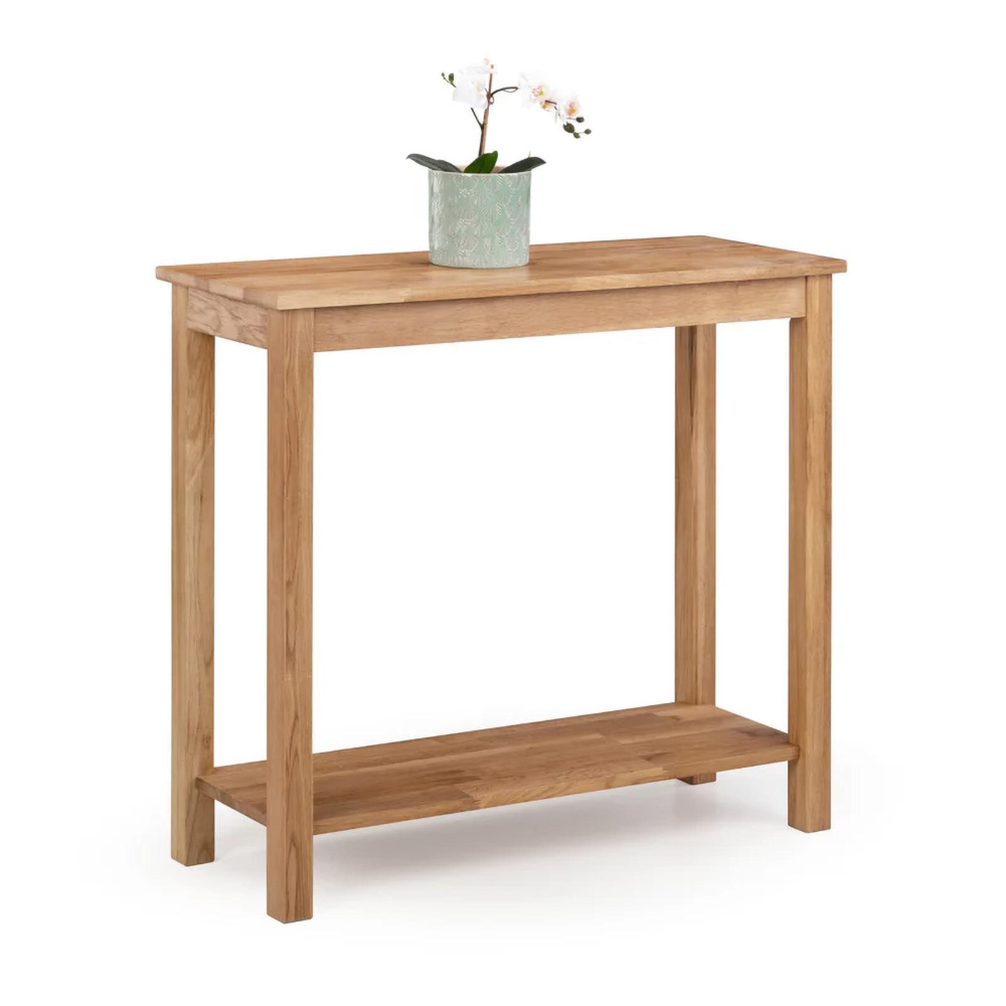 Coxmoor Console Table with Shelf - 90cm - Oak