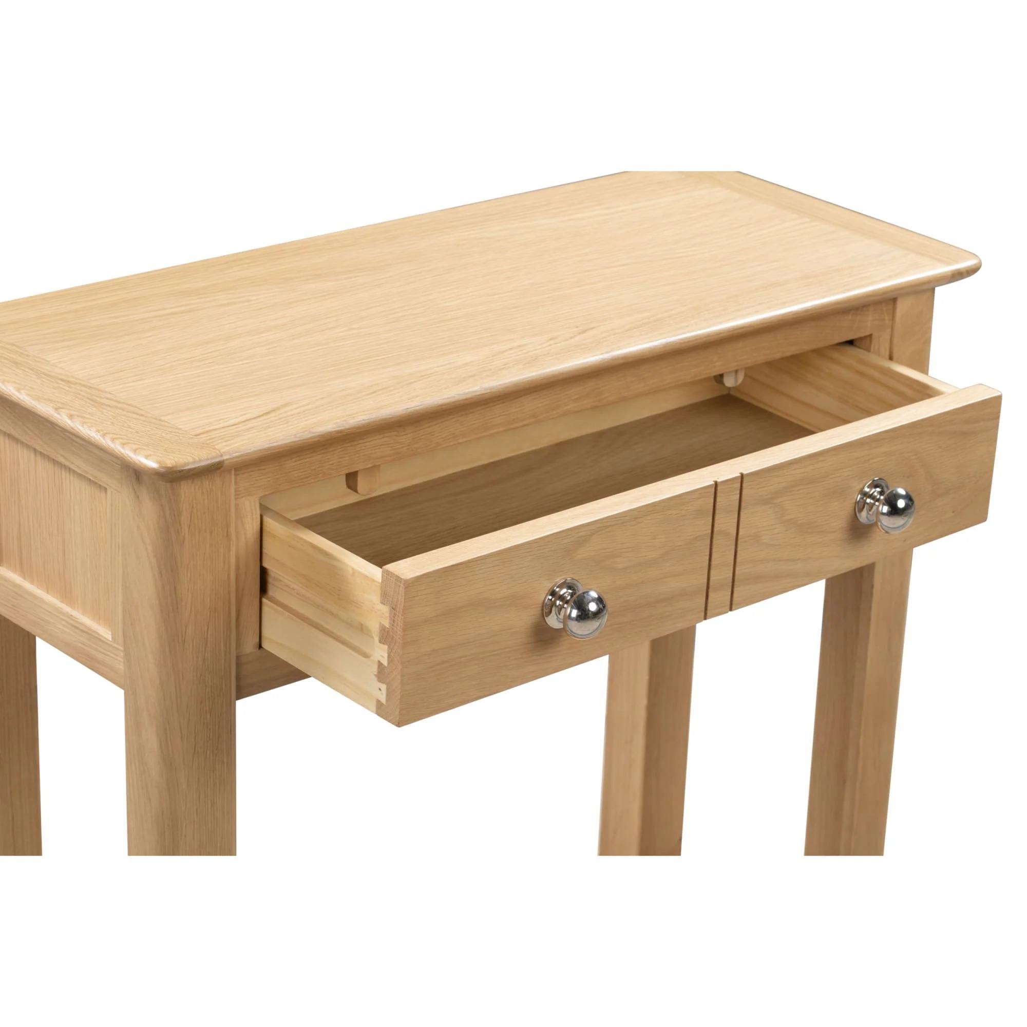 Cotswold Console Table - 2 Drawer - Oak