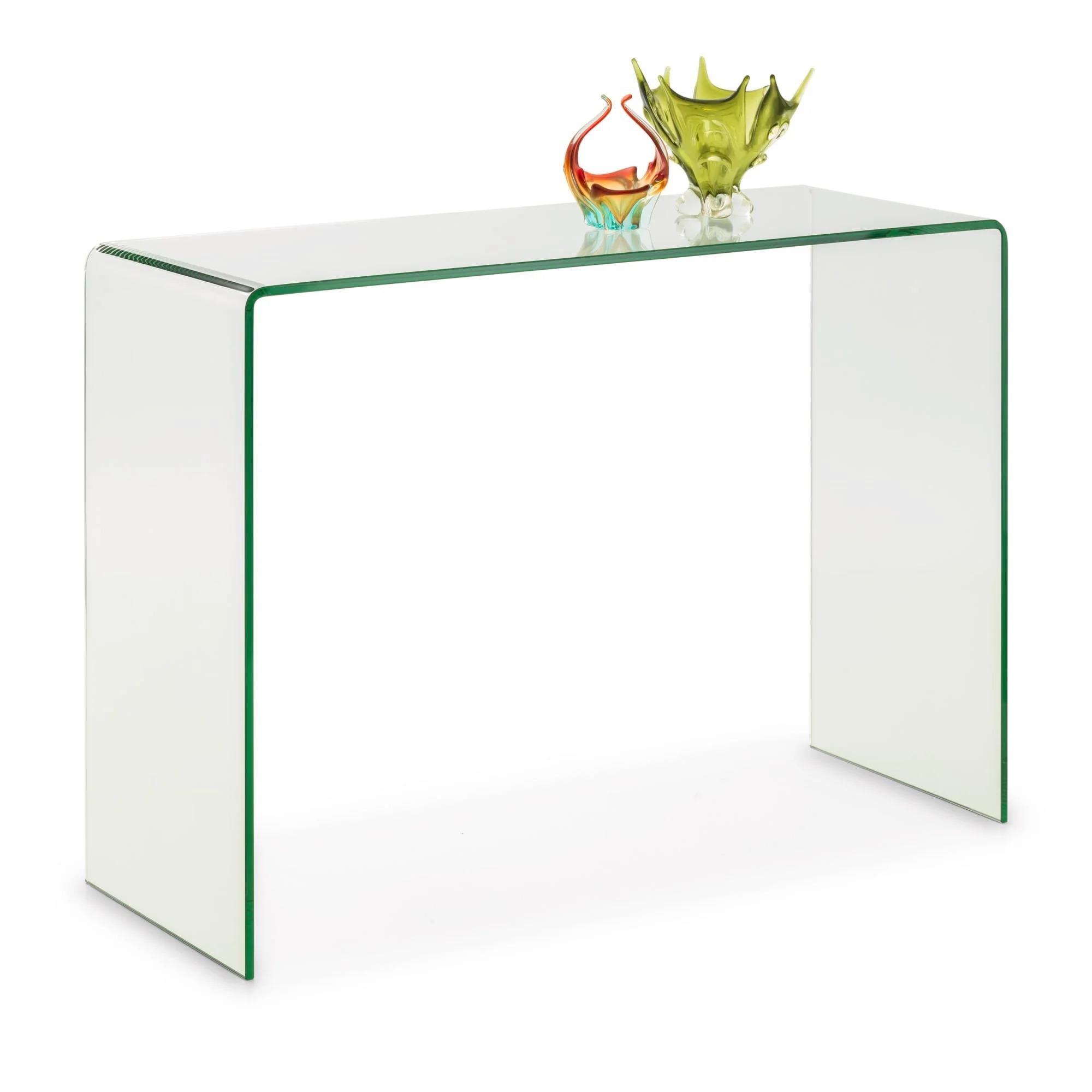 Amalfi Bent Glass Console Table - 110cm