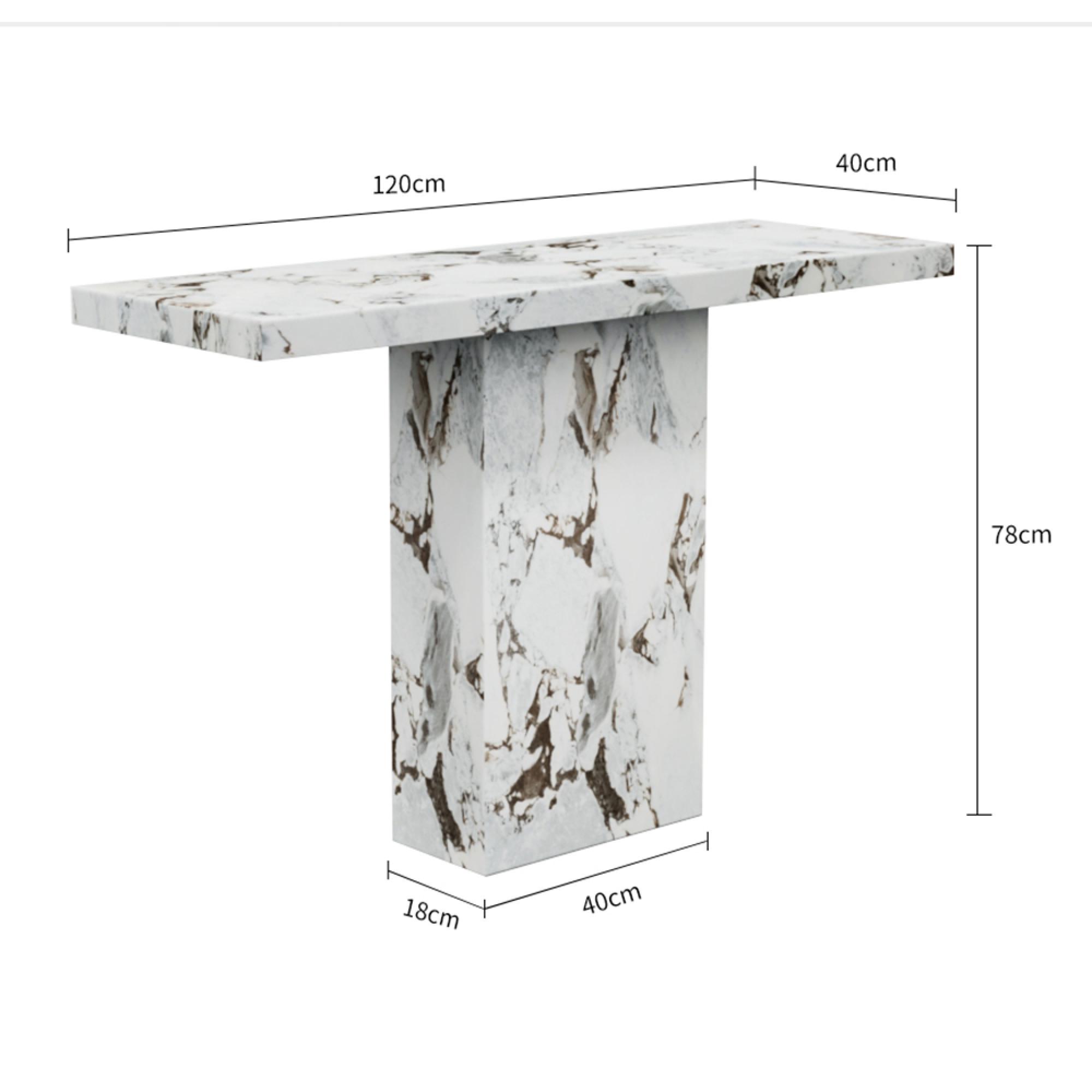 Viola Console Table - White Marble