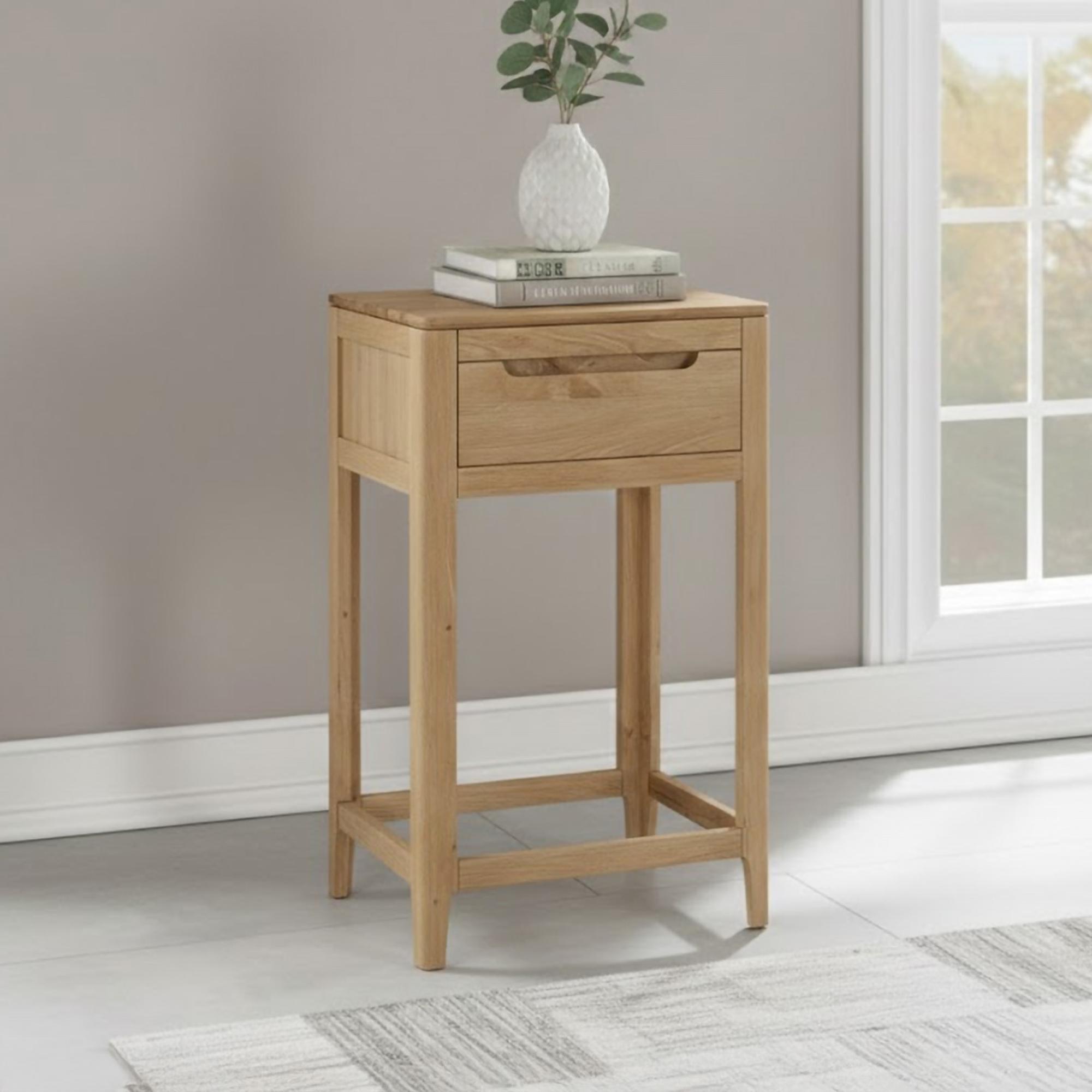 Dunmore Oak 1 Drawer Hall Table