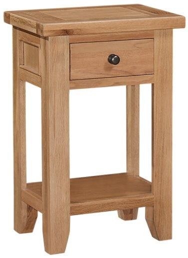 Appleby Oak Narrow Hallway Console Table with 1 Drawer
