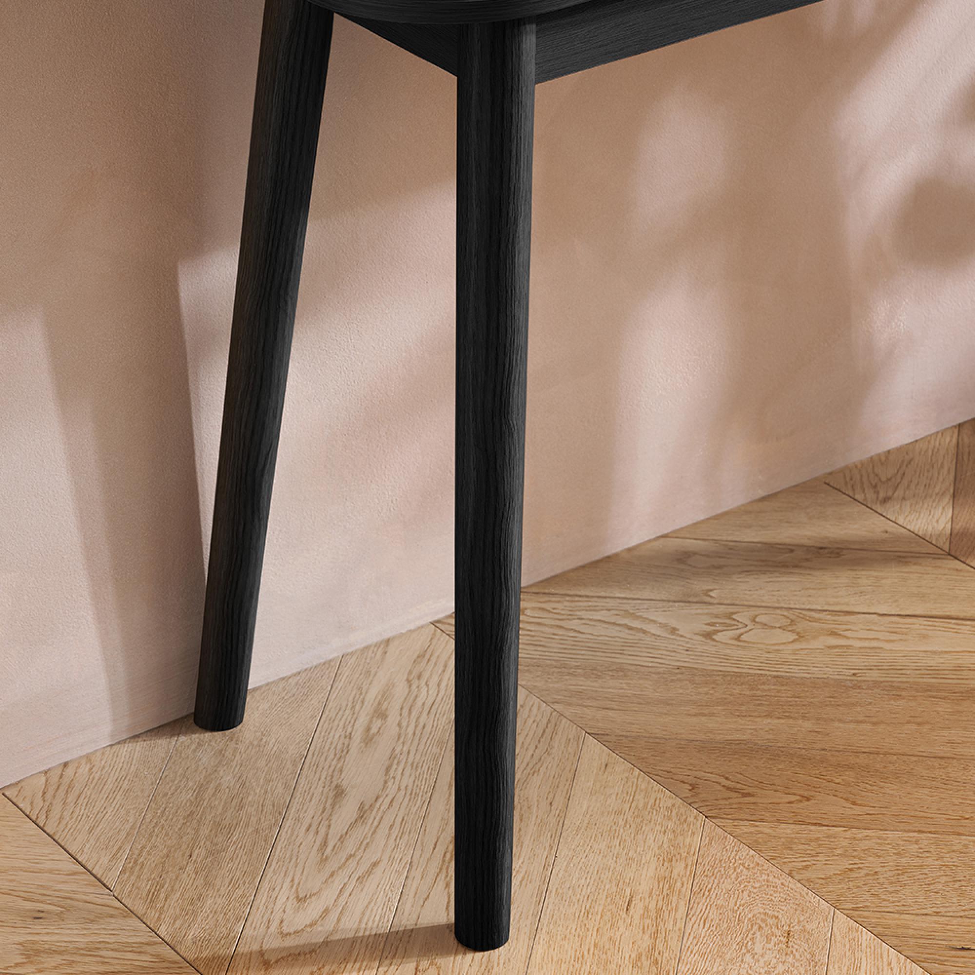 Axel Curved Console Table - Black Fluted