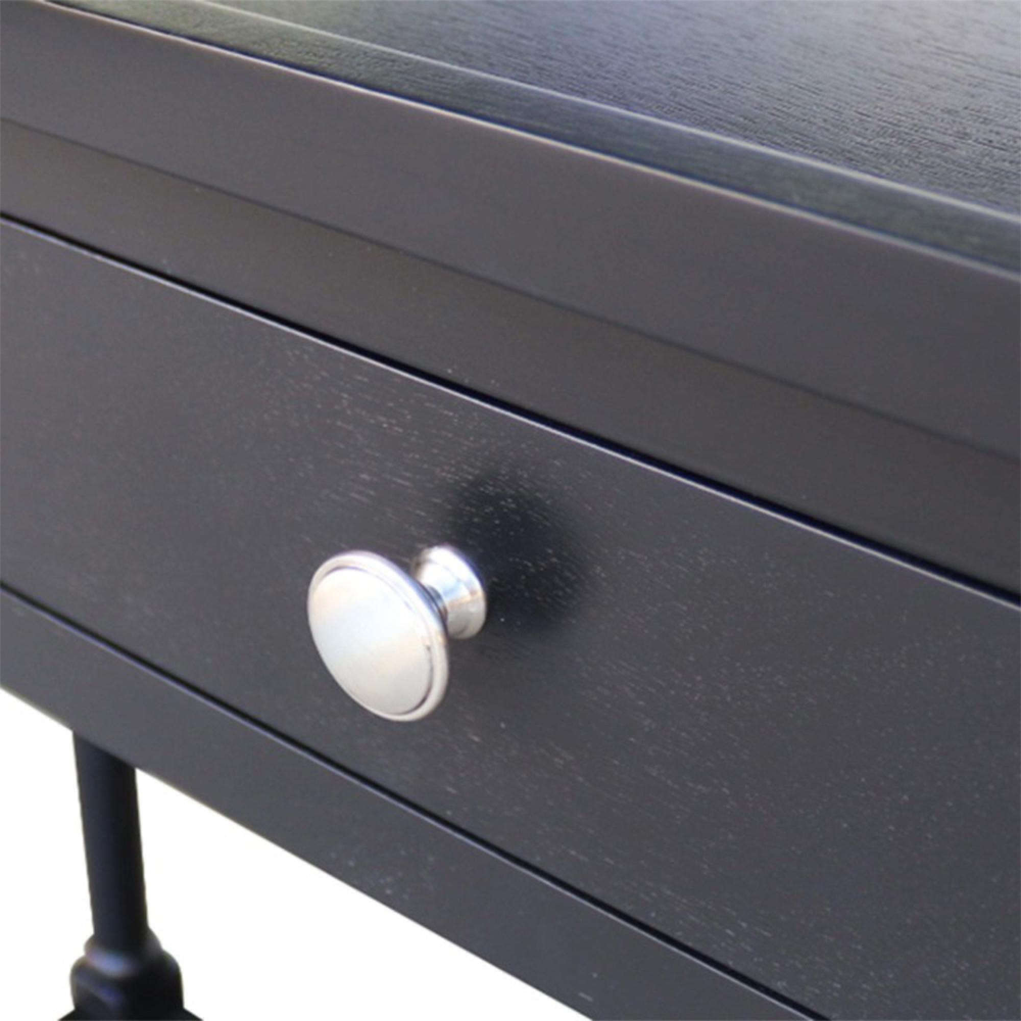 Console Table - Black - 2 Drawer - Small