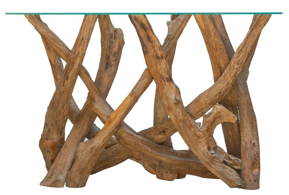 Branchwood Console Table - Glass Top