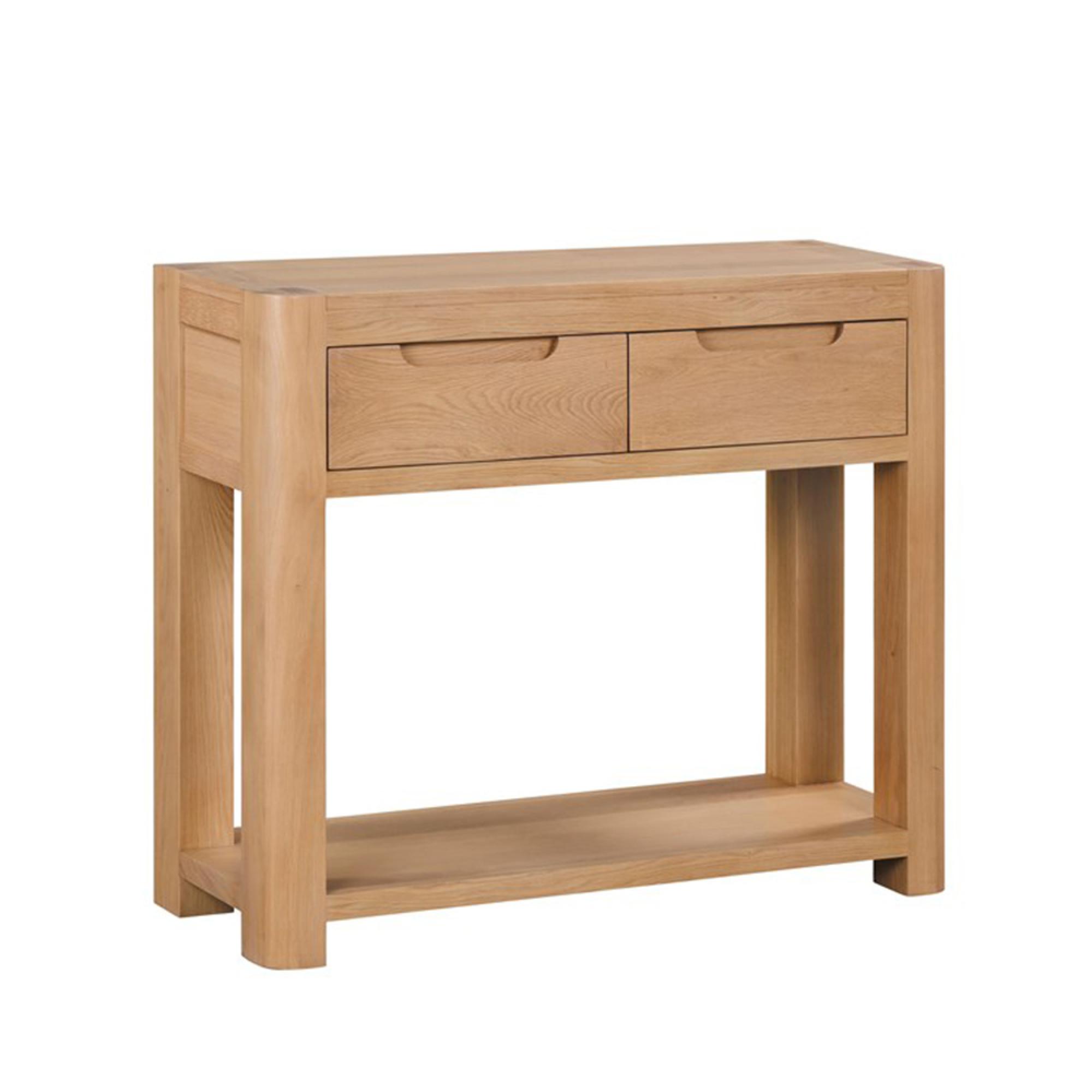 Carly Console Table - 2 Drawer - Oak