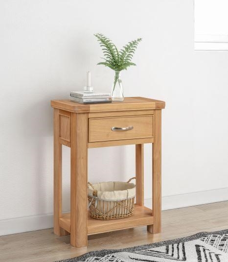 Clarion Console Table - 1 Drawer - Oak
