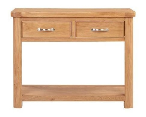 Clarion Console Table - 2 Drawer - Oak
