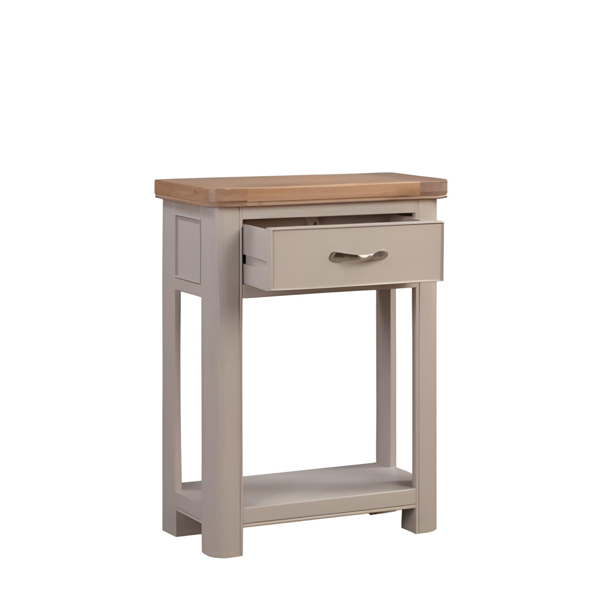 Clarion Console Table - 1 Drawer - Oak and Grey