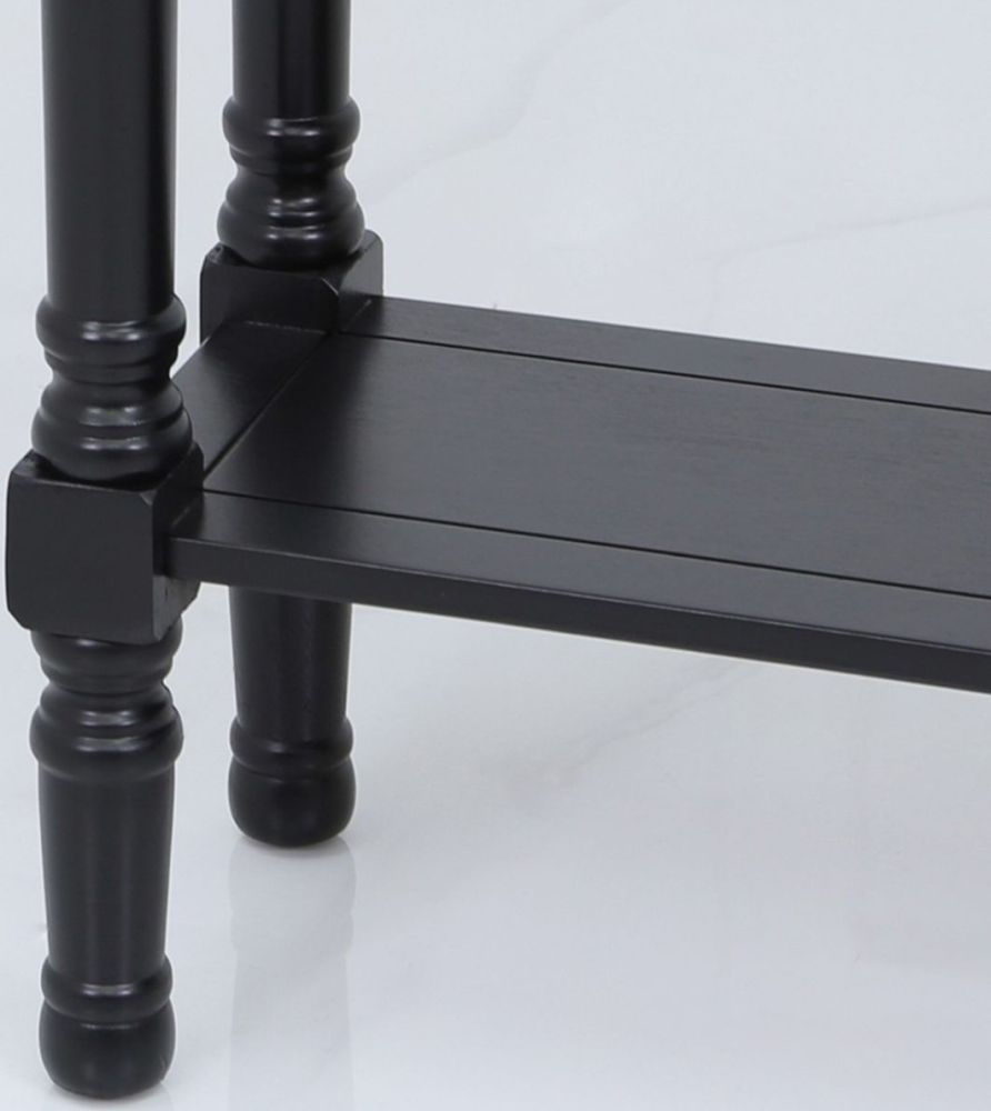 Delta Console Table - 3 Drawer - Black