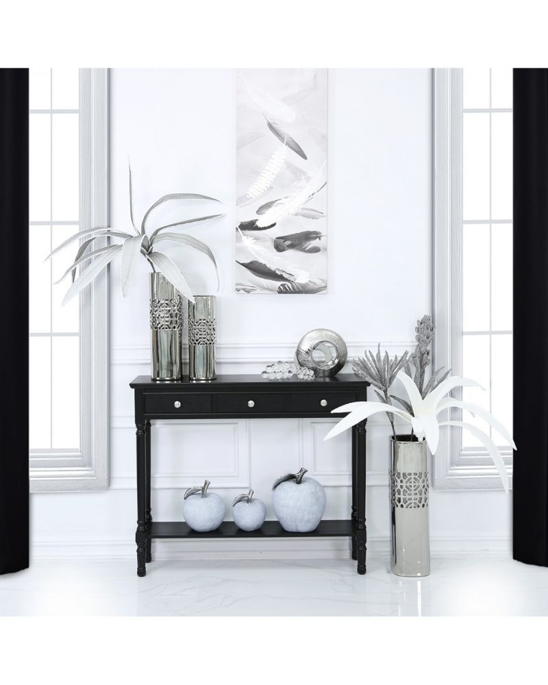 Delta Console Table - 3 Drawer - Black